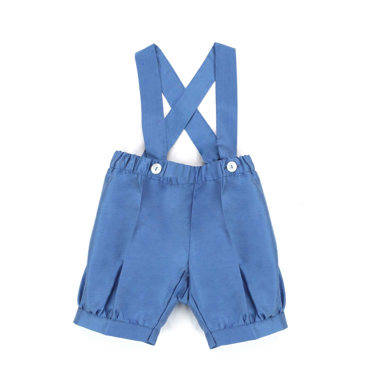 BERMUDA INDACO CON BRETELLE NEONATO - annameglio.com abbigliamento moda