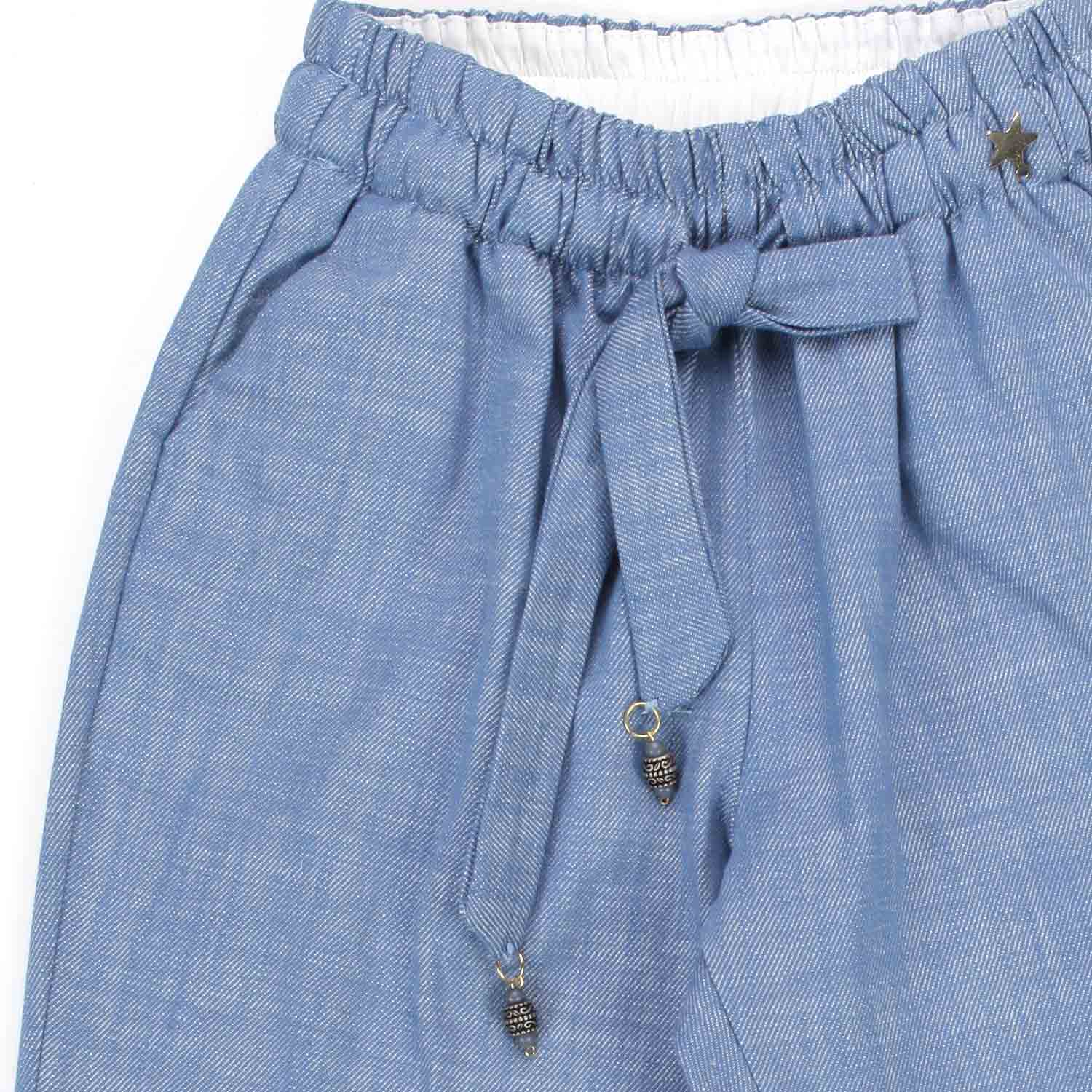 PANTALONE IN DENIM CHIARO BAMBINA E TEEN - annameglio.com abbigliamento moda