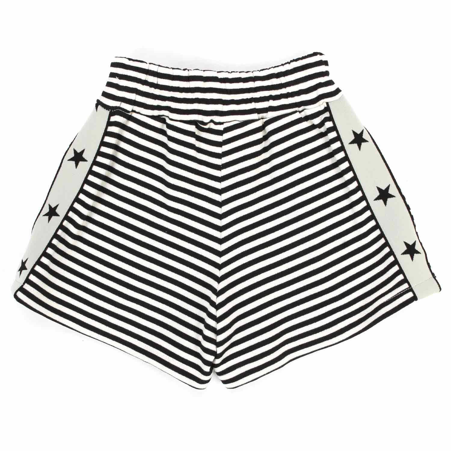 SHORTS BIANCHI E NERI A RIGHE BAMBINA E TEEN - annameglio.com abbigliamento moda