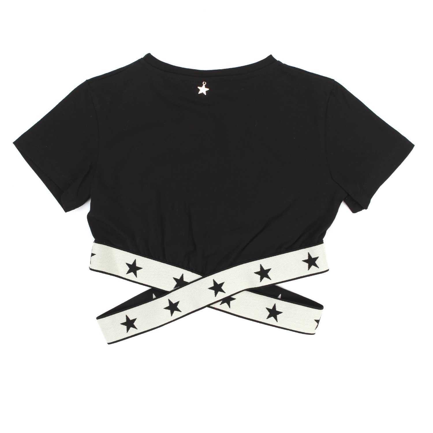 T-SHIRT NERA CON STELLE BAMBINA E TEEN - annameglio.com abbigliamento moda