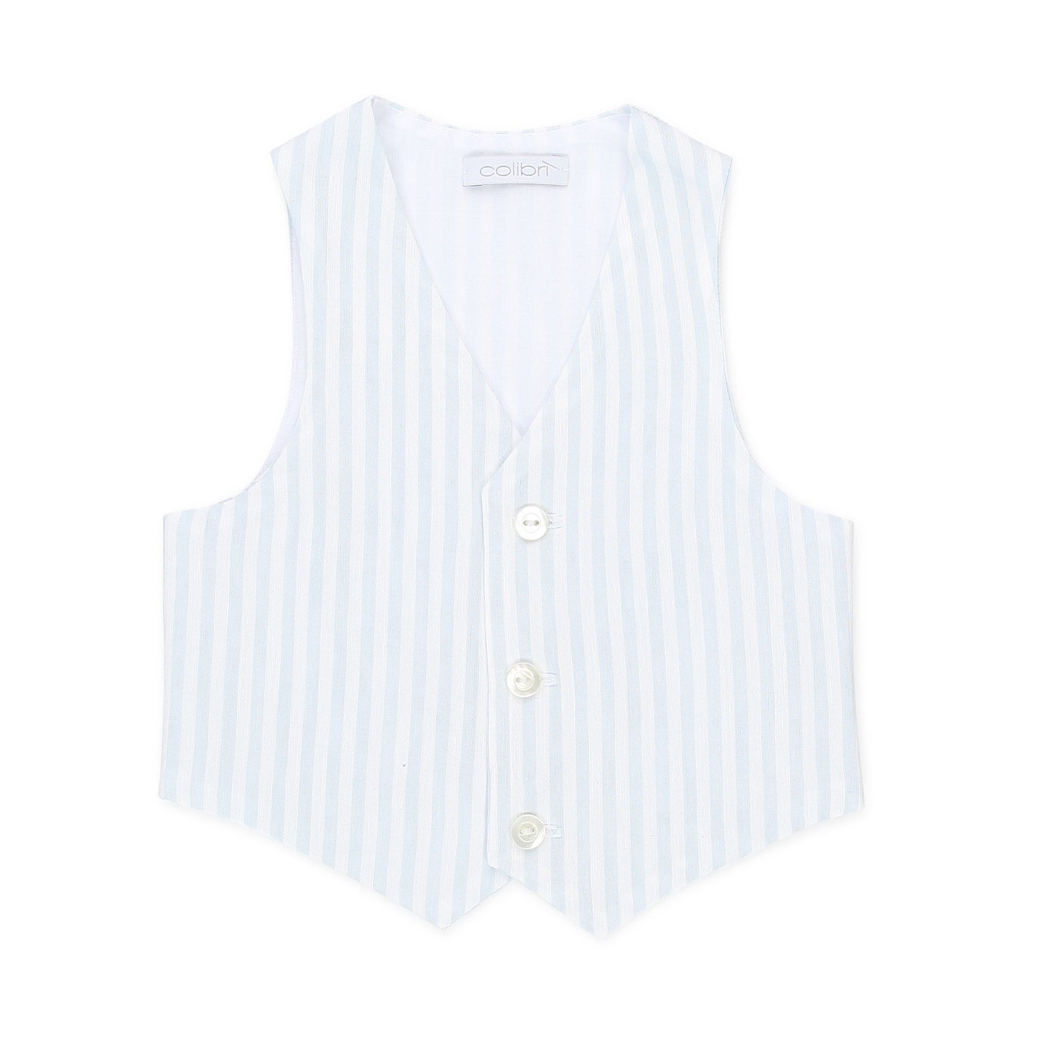 GILET BIANCO E CELESTE A RIGHE BAMBINO E BEBÈ - annameglio.com abbigliamento moda