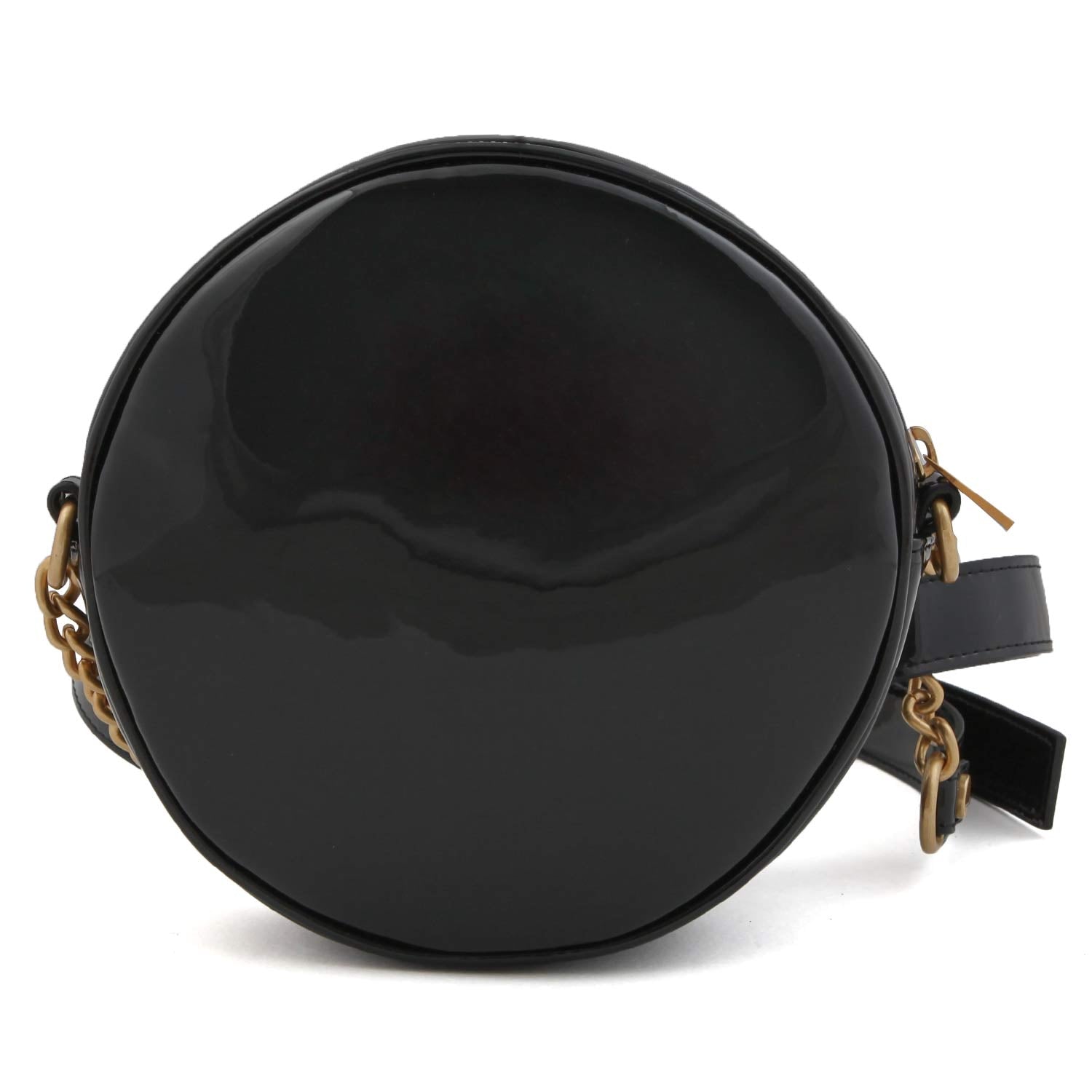 BORSETTA TRACOLLA NERA E ORO IN PELLE - annameglio.com abbigliamento moda