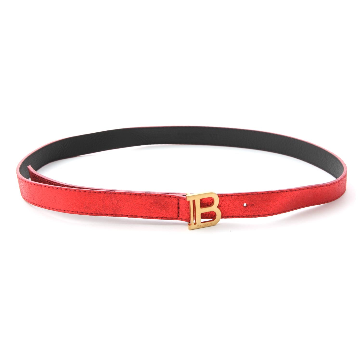 CINTURA B-BELT IN PELLE ROSSO METALLIZZATO - annameglio.com abbigliamento moda