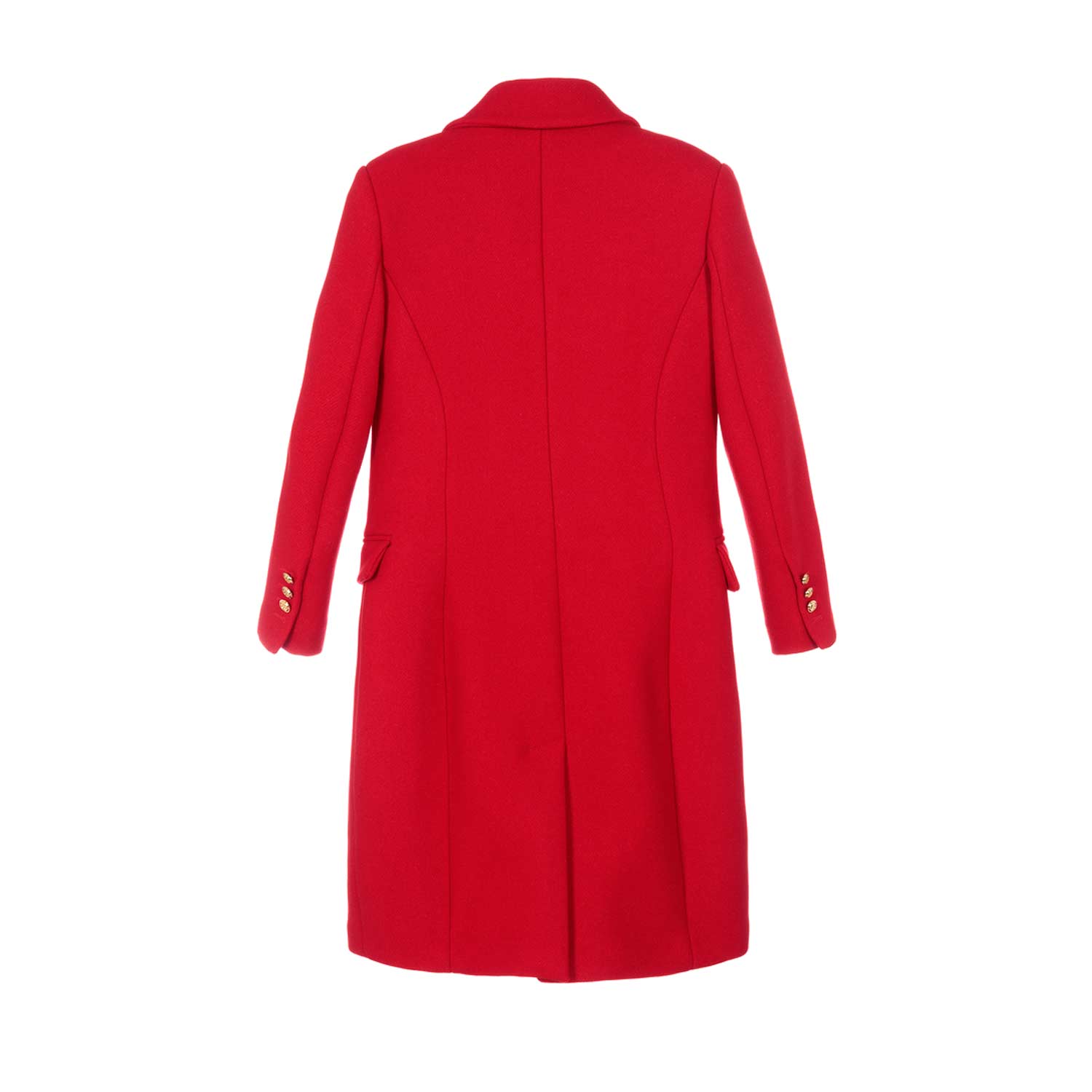 CAPPOTTO DOPPIOPETTO ROSSO CON BOTTONI ORO - annameglio.com abbigliamento moda