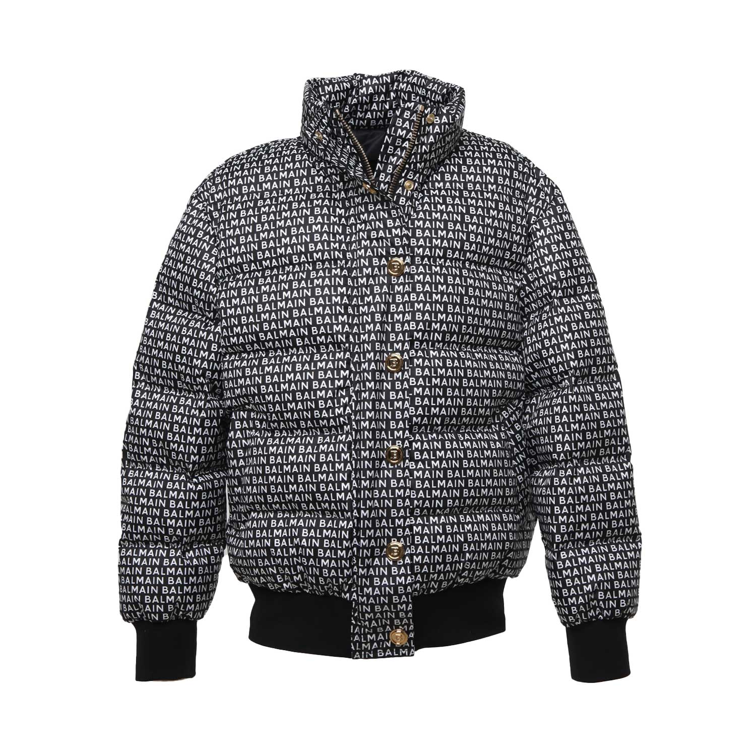 PIUMINO NERO CON LOGHI BIANCHI ALL OVER - annameglio.com abbigliamento moda