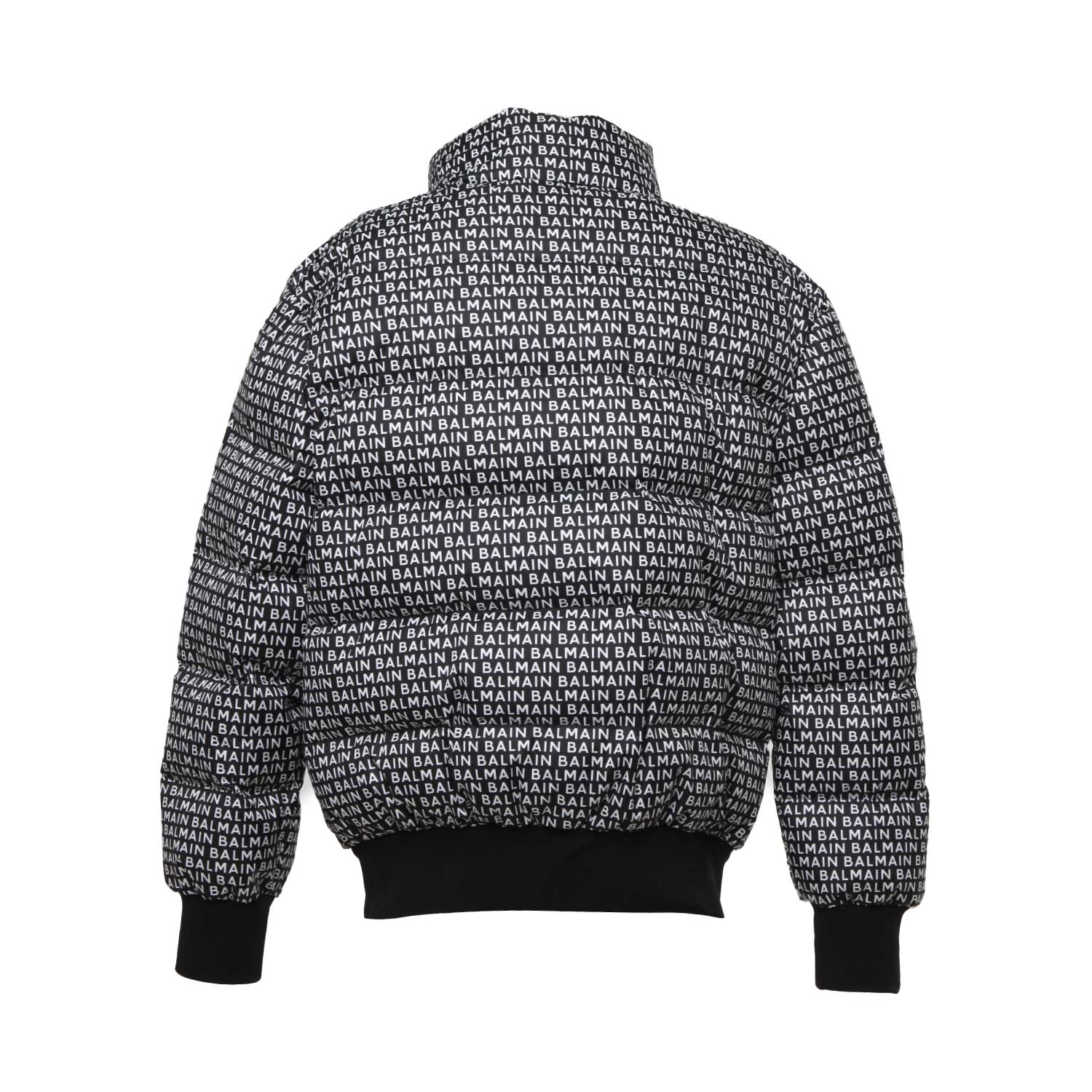 PIUMINO NERO CON LOGHI BIANCHI ALL OVER - annameglio.com abbigliamento moda