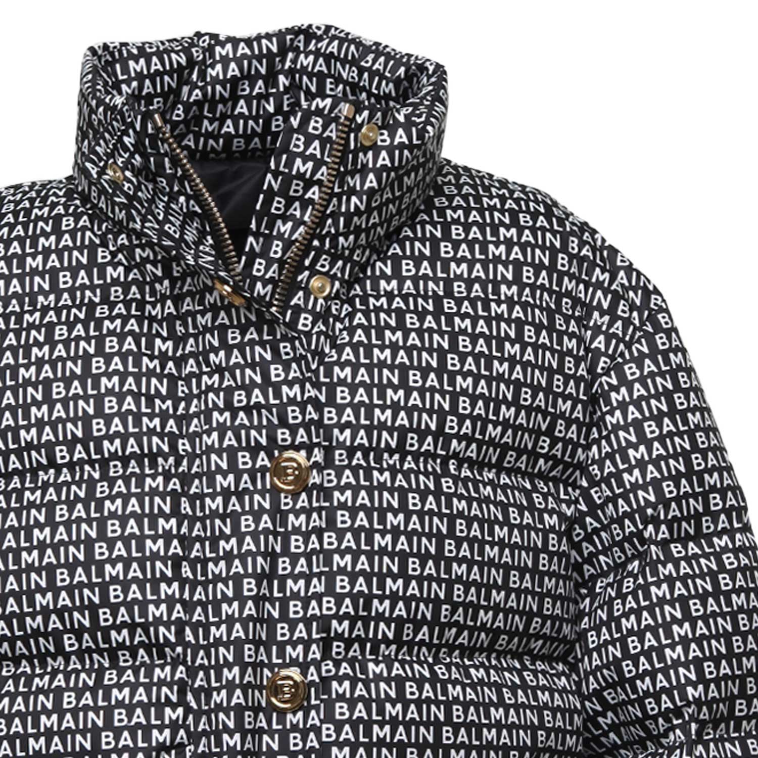 PIUMINO NERO CON LOGHI BIANCHI ALL OVER - annameglio.com abbigliamento moda