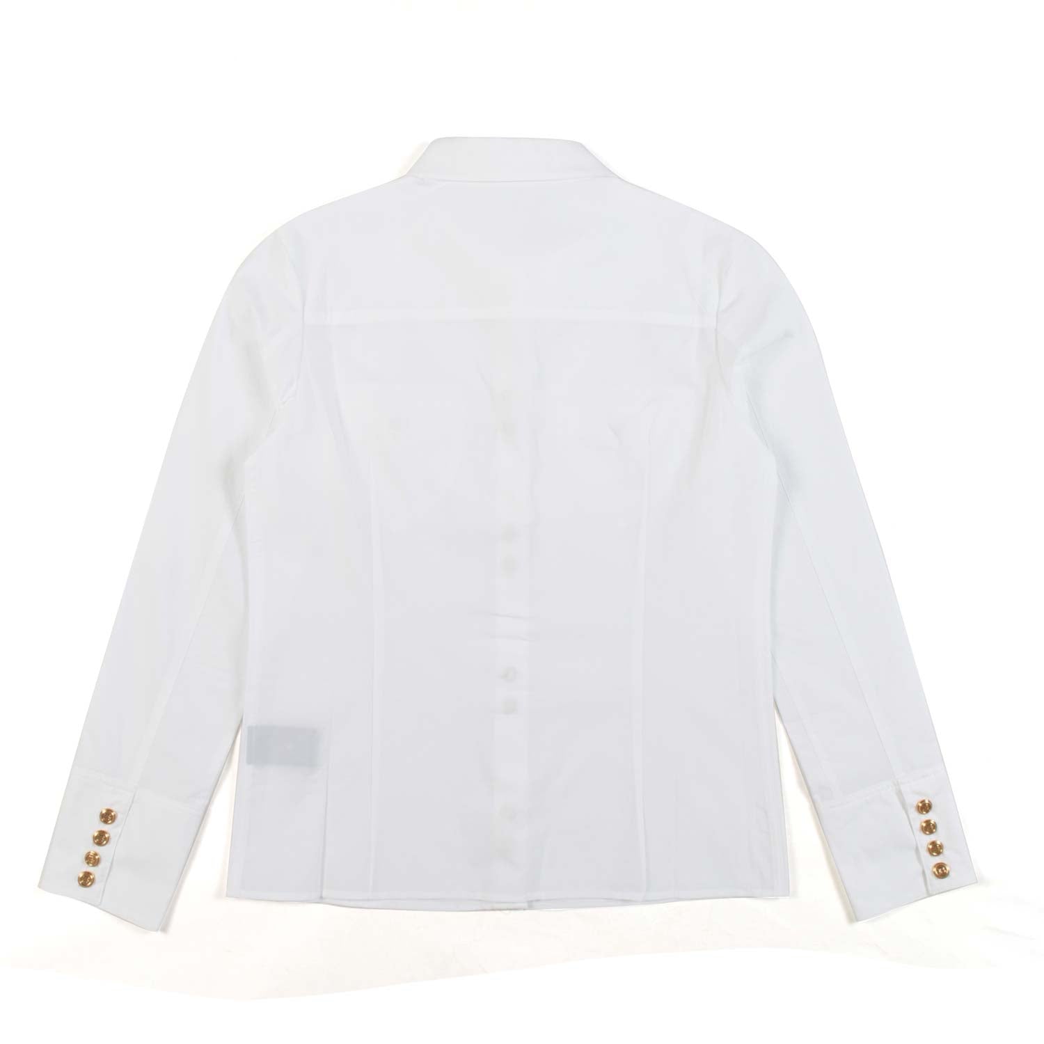 CAMICIA BIANCA CON BOTTONI ORO BAMBINA E TEEN - annameglio.com abbigliamento moda