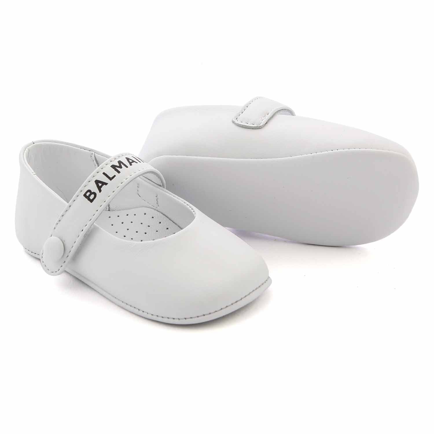 MINI BALLERINE BIANCHE IN PELLE NEONATA - annameglio.com abbigliamento moda