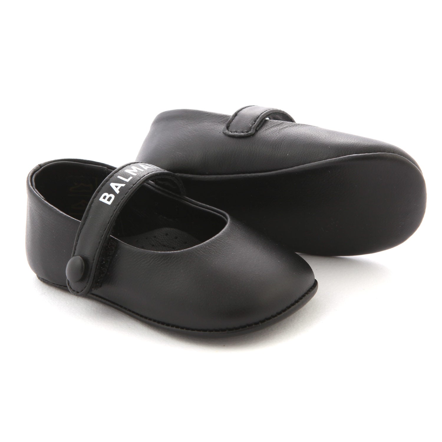 MINI BALLERINE NERE IN PELLE NEONATA - annameglio.com abbigliamento moda