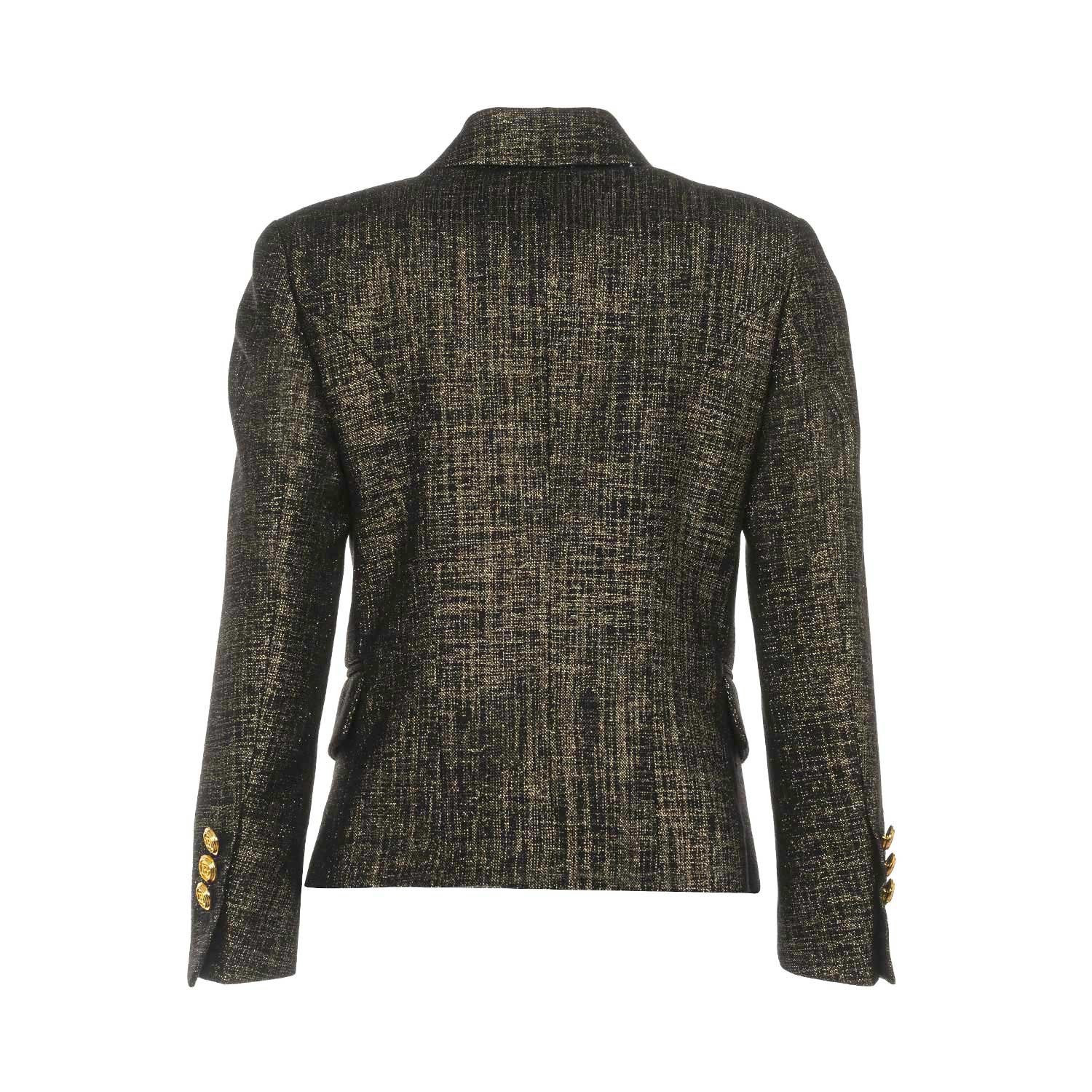 BLAZER DOPPIOPETTO NERO E ORO LUREX TEEN GIRL - annameglio.com abbigliamento moda