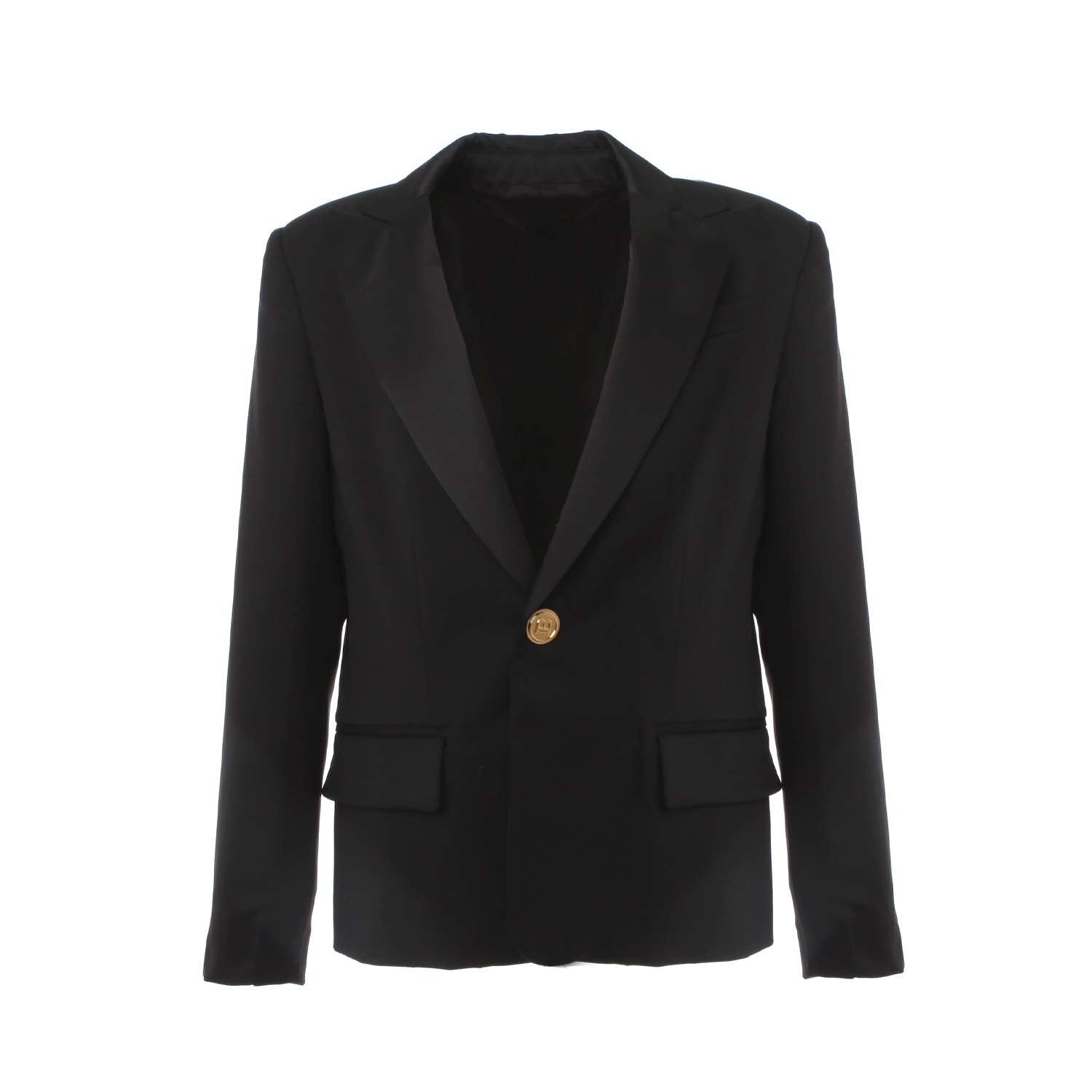 BLAZER MONOPETTO NERO E ORO BAMBINA E TEENAGER - annameglio.com abbigliamento moda
