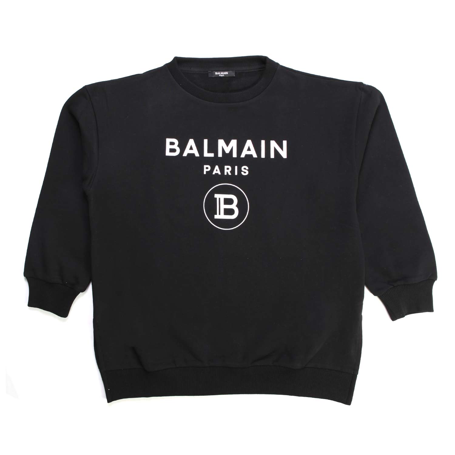 FELPA OVERSIZE NERA CON LOGO BIANCO BAMBINA E TEEN - annameglio.com abbigliamento moda