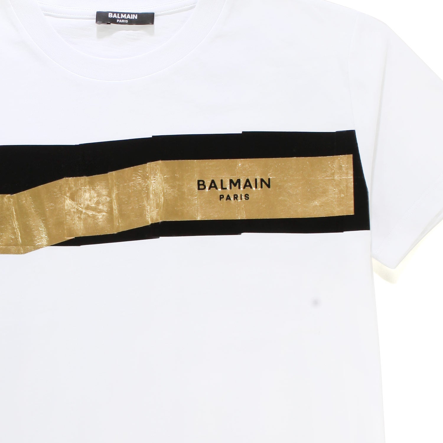 T-SHIRT BIANCA CON STAMPA NERA E ORO BAMBINA TEEN - annameglio.com abbigliamento moda
