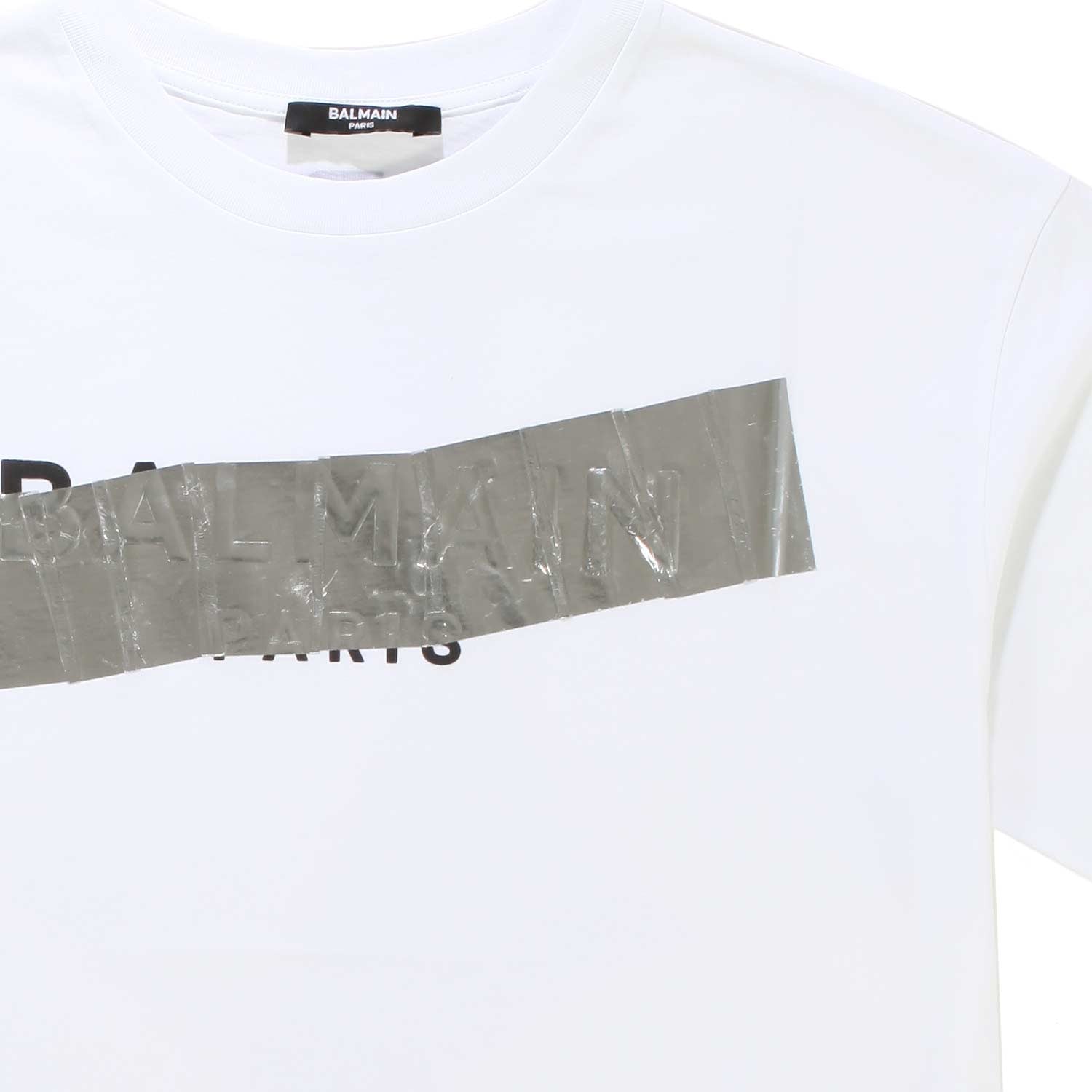 T-SHIRT BIANCA CON STRISCIA ARGENTO BAMBINA TEEN - annameglio.com abbigliamento moda