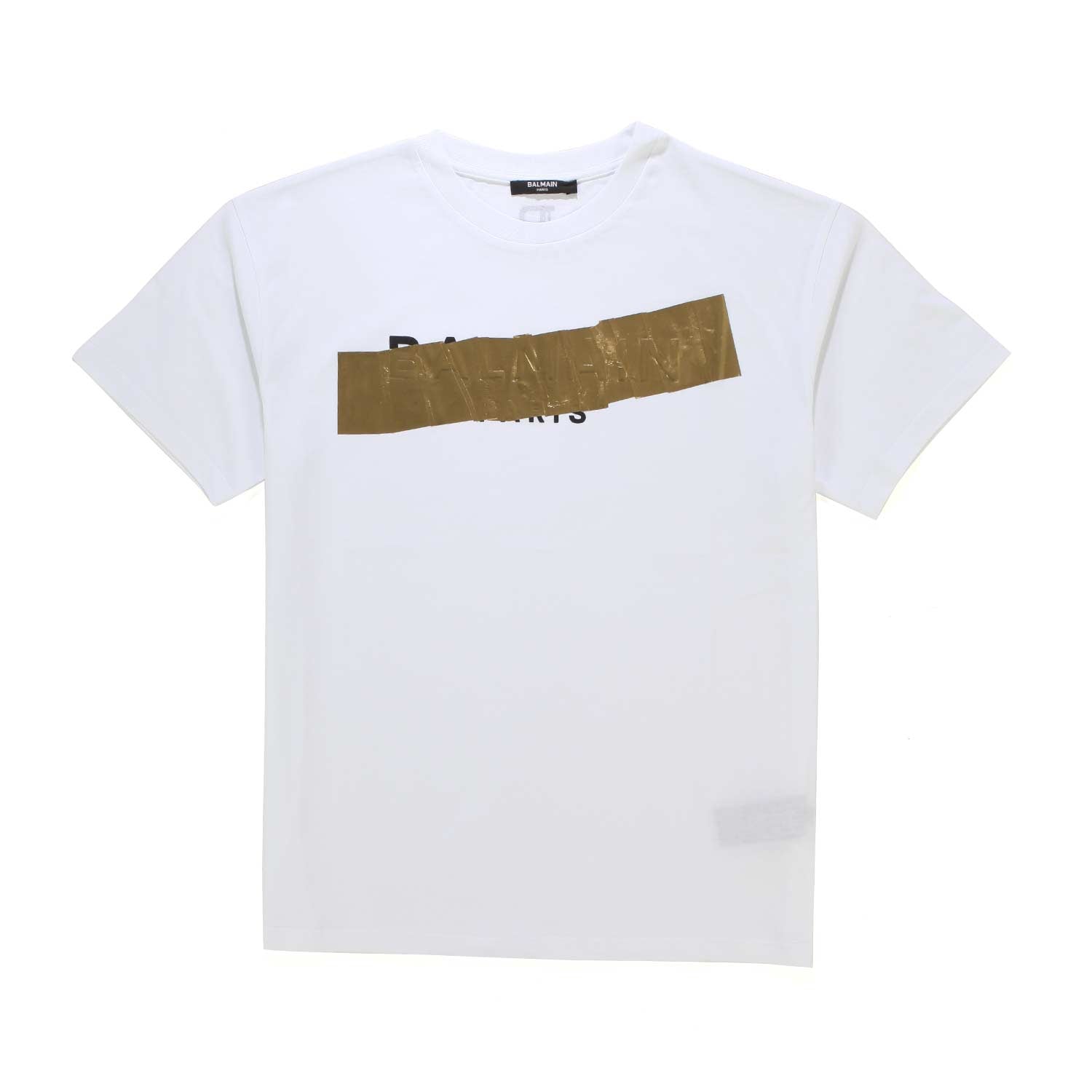 T-SHIRT BIANCA CON STRISCIA ORO BAMBINA TEEN - annameglio.com abbigliamento moda