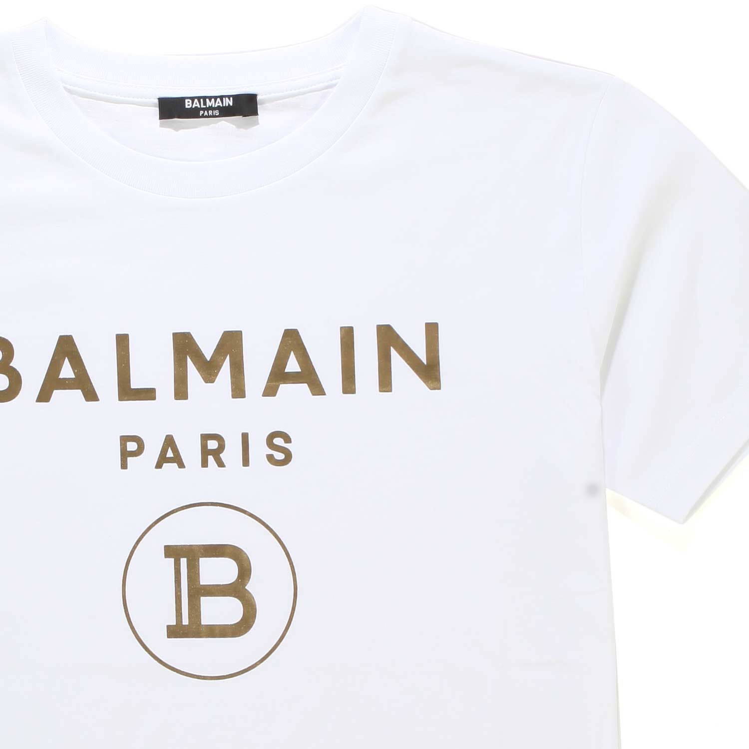 T-SHIRT BIANCA CON LOGO ORO BAMBINA TEEN - annameglio.com abbigliamento moda