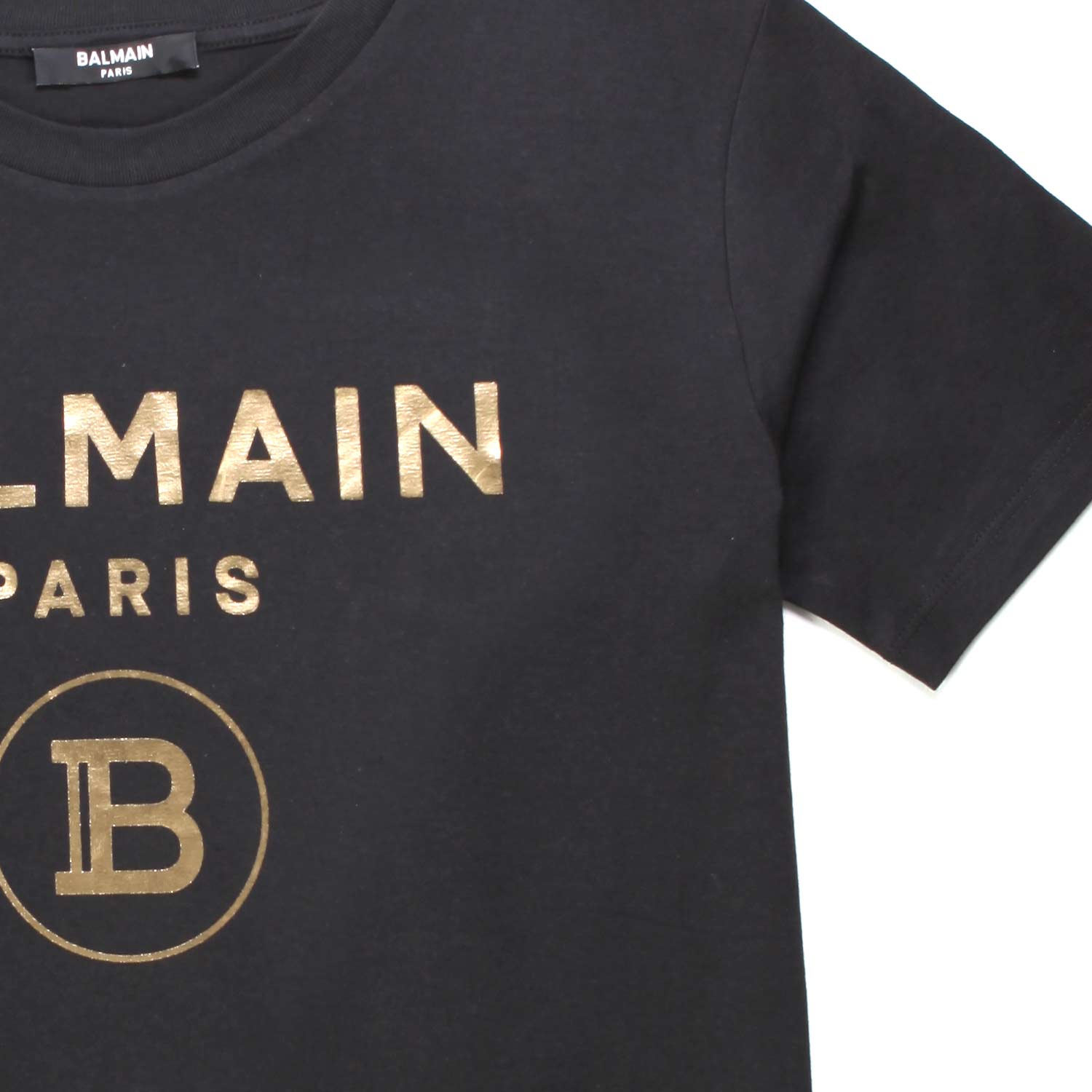 T-SHIRT NERA CON LOGO ORO BAMBINA TEEN - annameglio.com abbigliamento moda