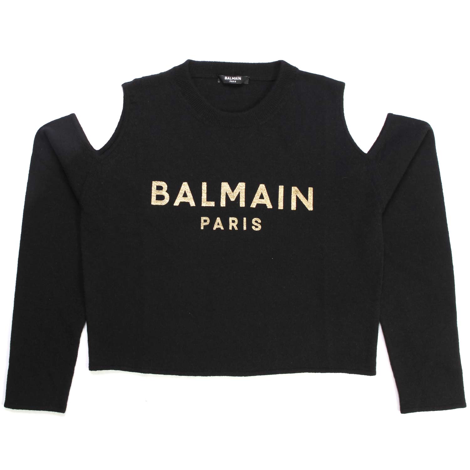 MAGLIONCINO CROPPED NERO E ORO BAMBINA TEEN - annameglio.com abbigliamento moda