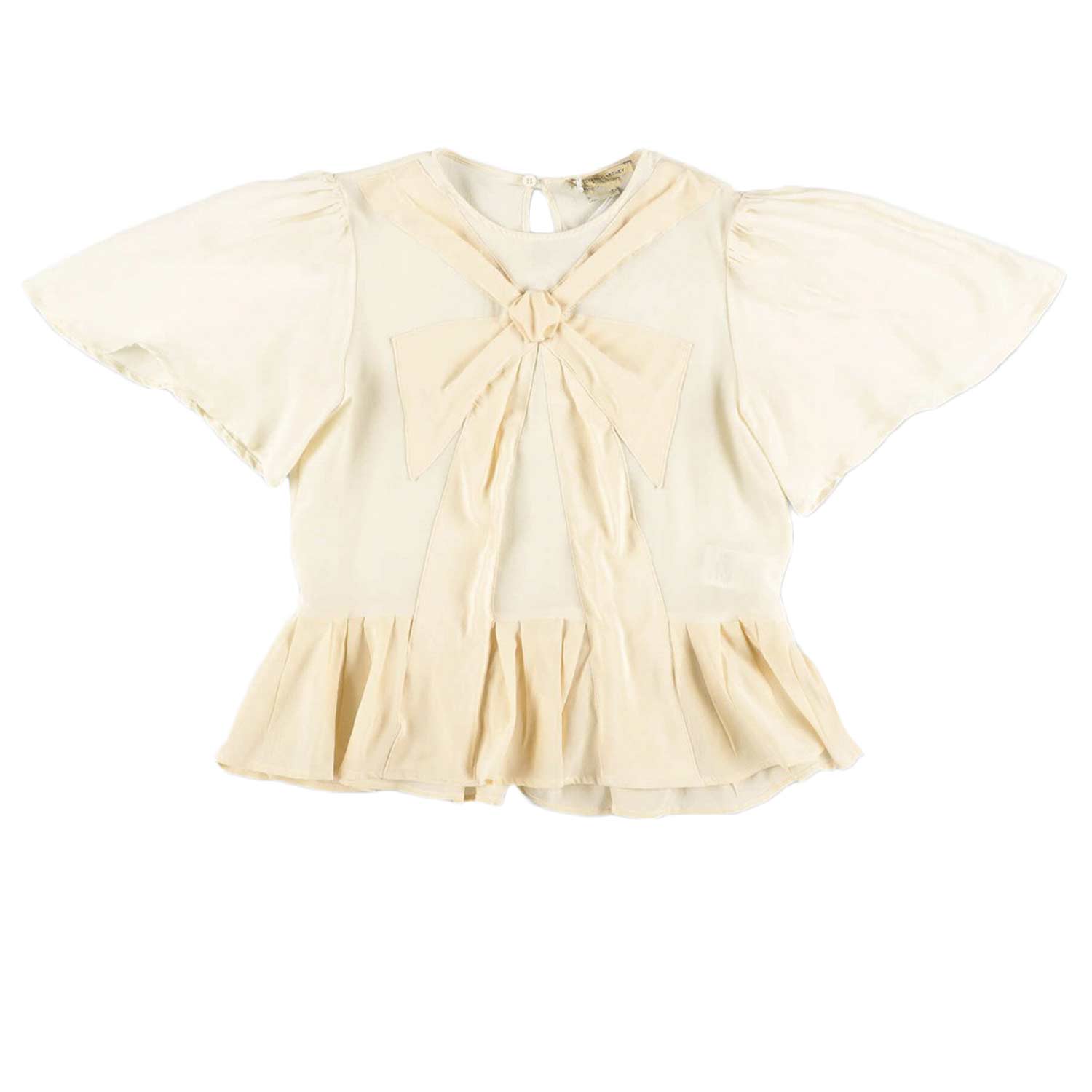 TOP DI SETA CREMA BAMBINA E TEENAGER - annameglio.com abbigliamento moda