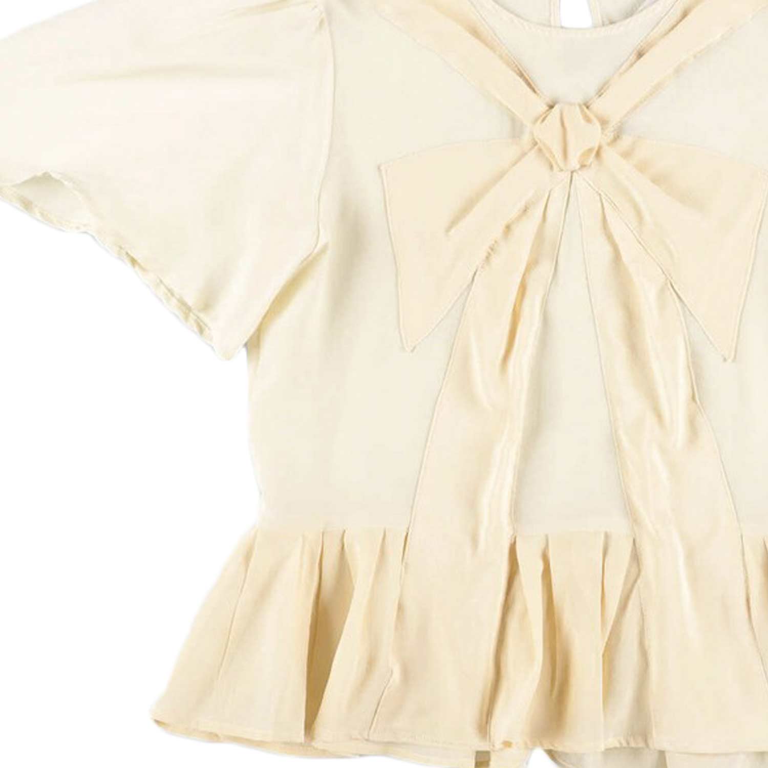 TOP DI SETA CREMA BAMBINA E TEENAGER - annameglio.com abbigliamento moda