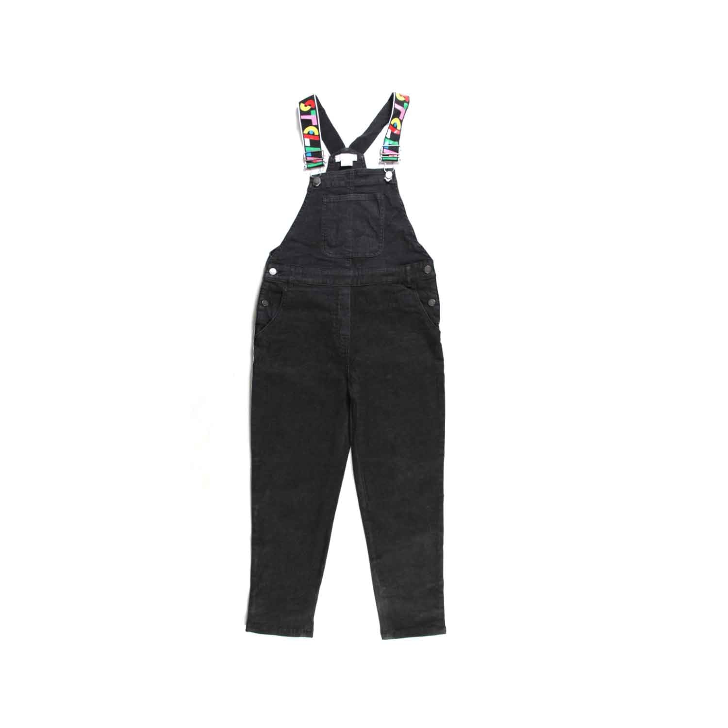 SALOPETTE DENIM NERA BAMBINA E TEENAGER - annameglio.com abbigliamento moda