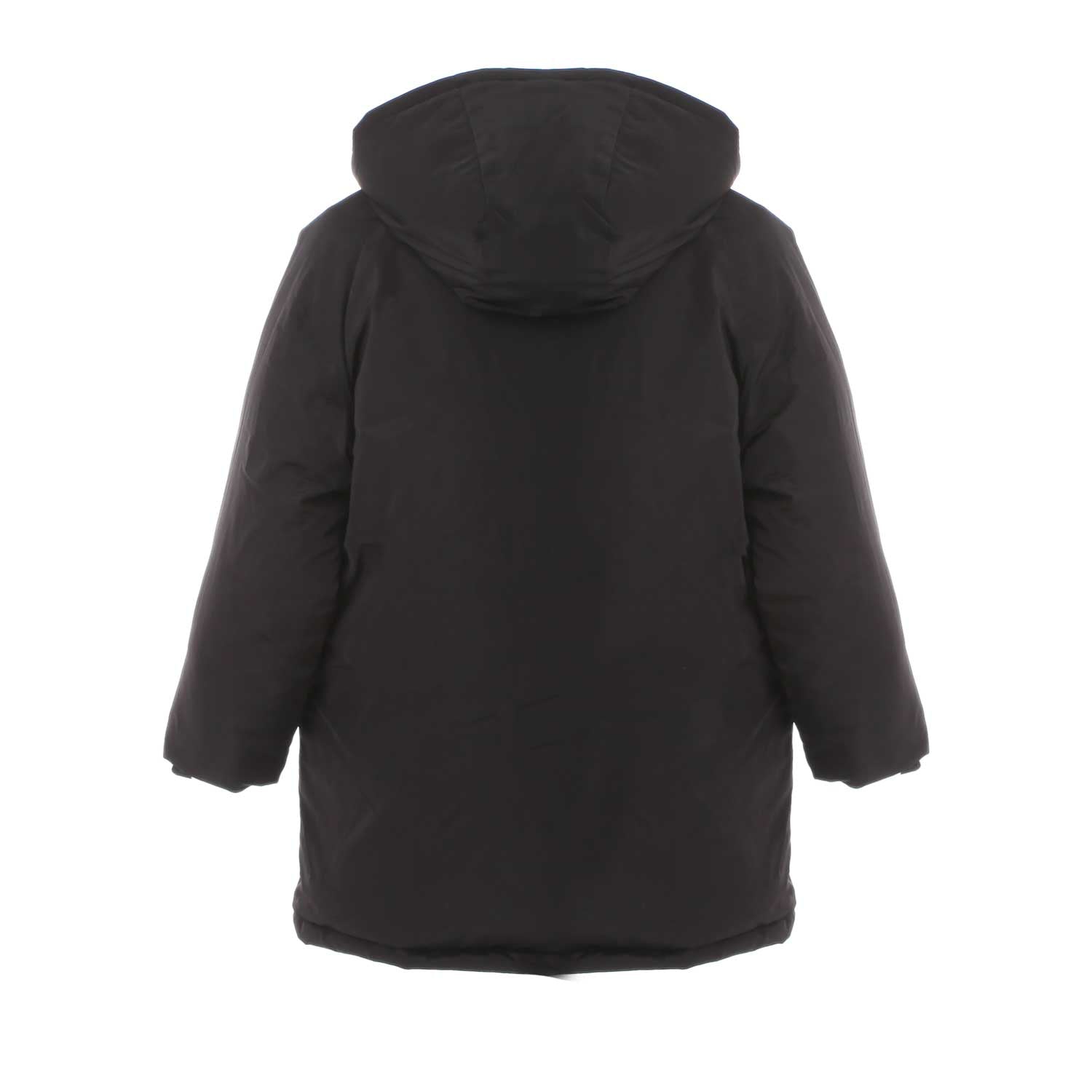 Piumino lungo con badge interno quadri - annameglio.com abbigliamento moda