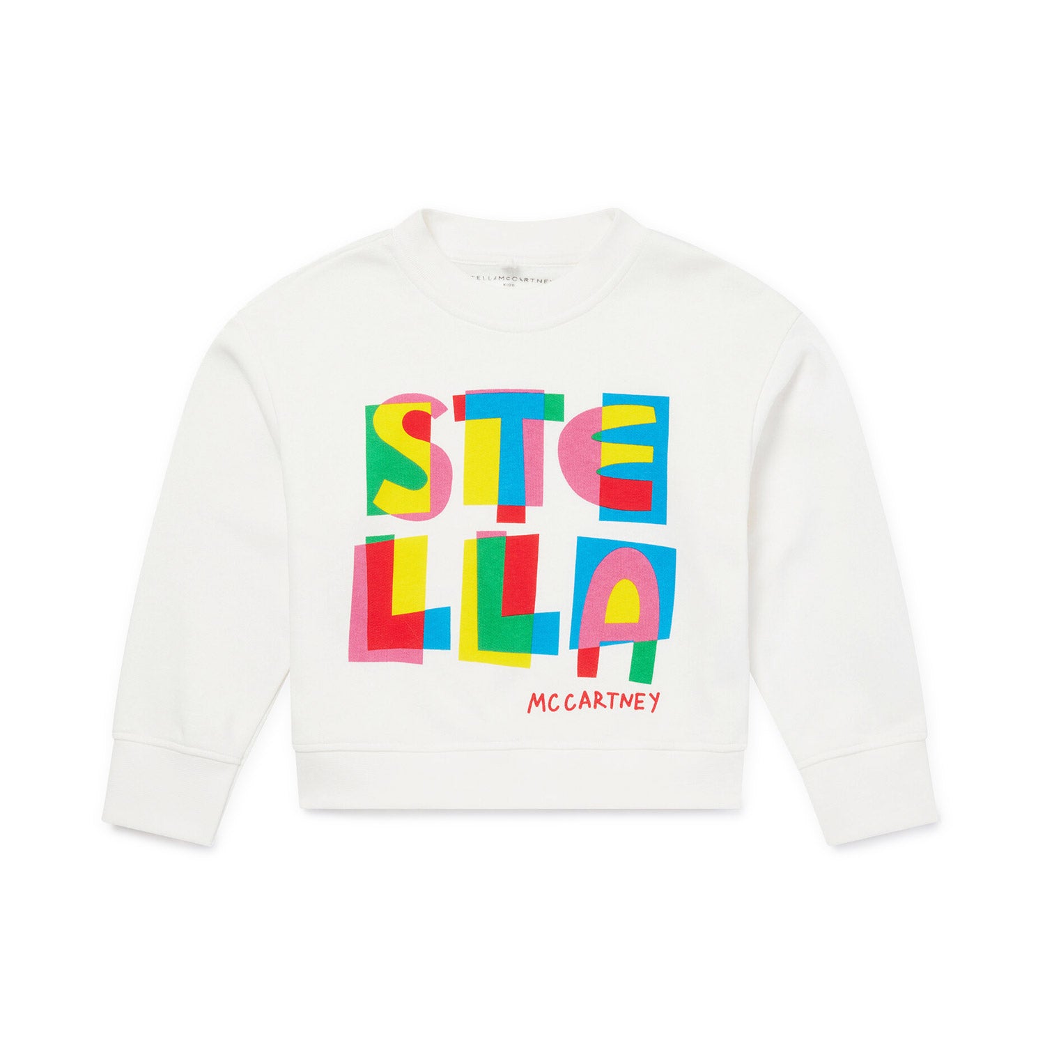 FELPA BIANCA CON LOGO MULTICOLOR BAMBINA - annameglio.com abbigliamento moda