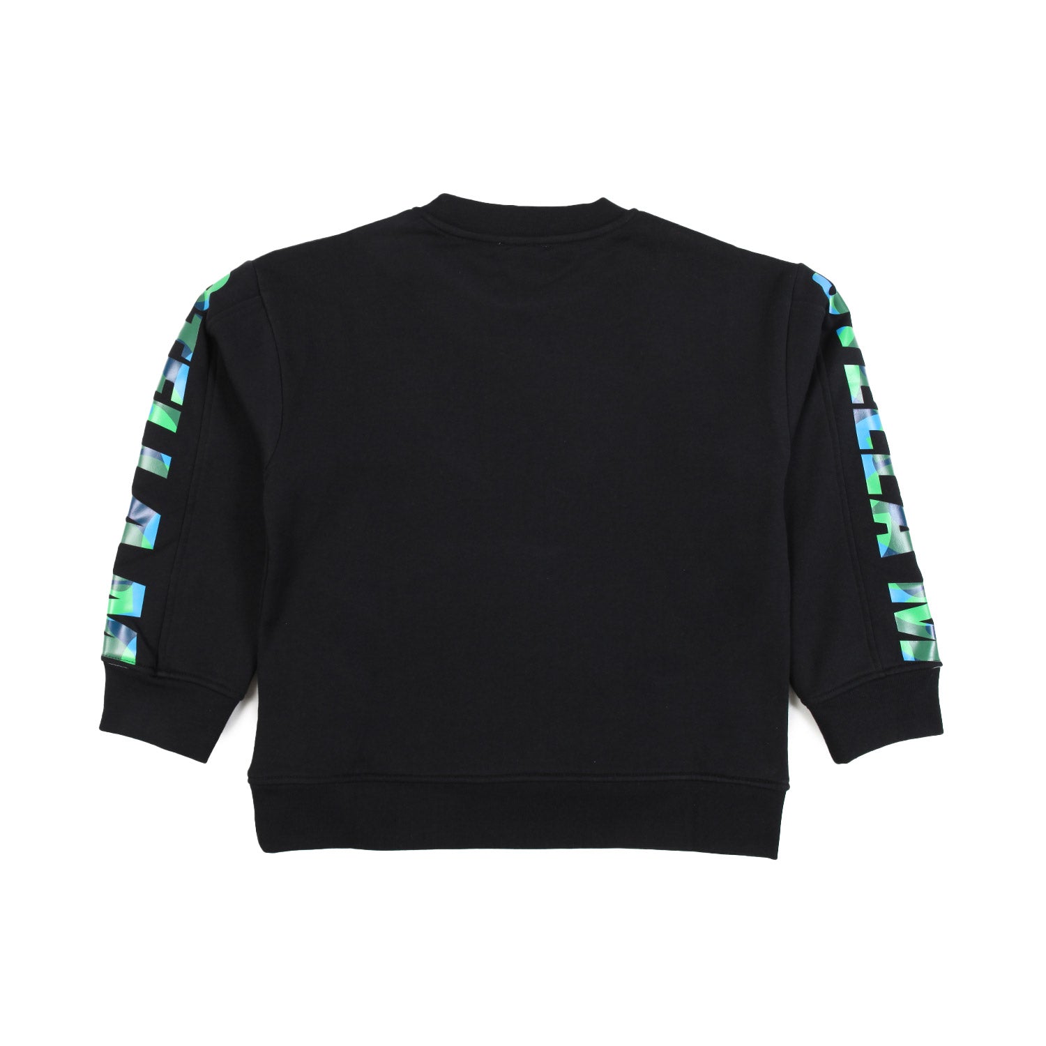 FELPA UNISEX NERA CON LOGHI MULTICOLOR - annameglio.com abbigliamento moda