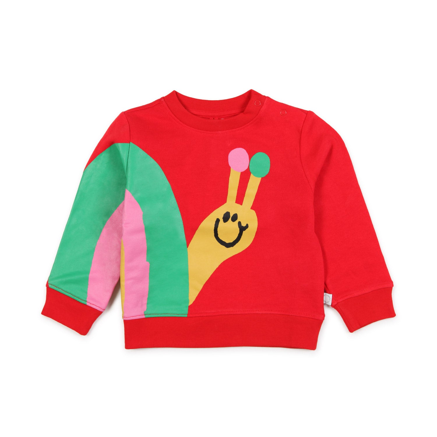 FELPA ROSSA CON STAMPA MULTICOLOR BIMBA E NEONATA - annameglio.com abbigliamento moda