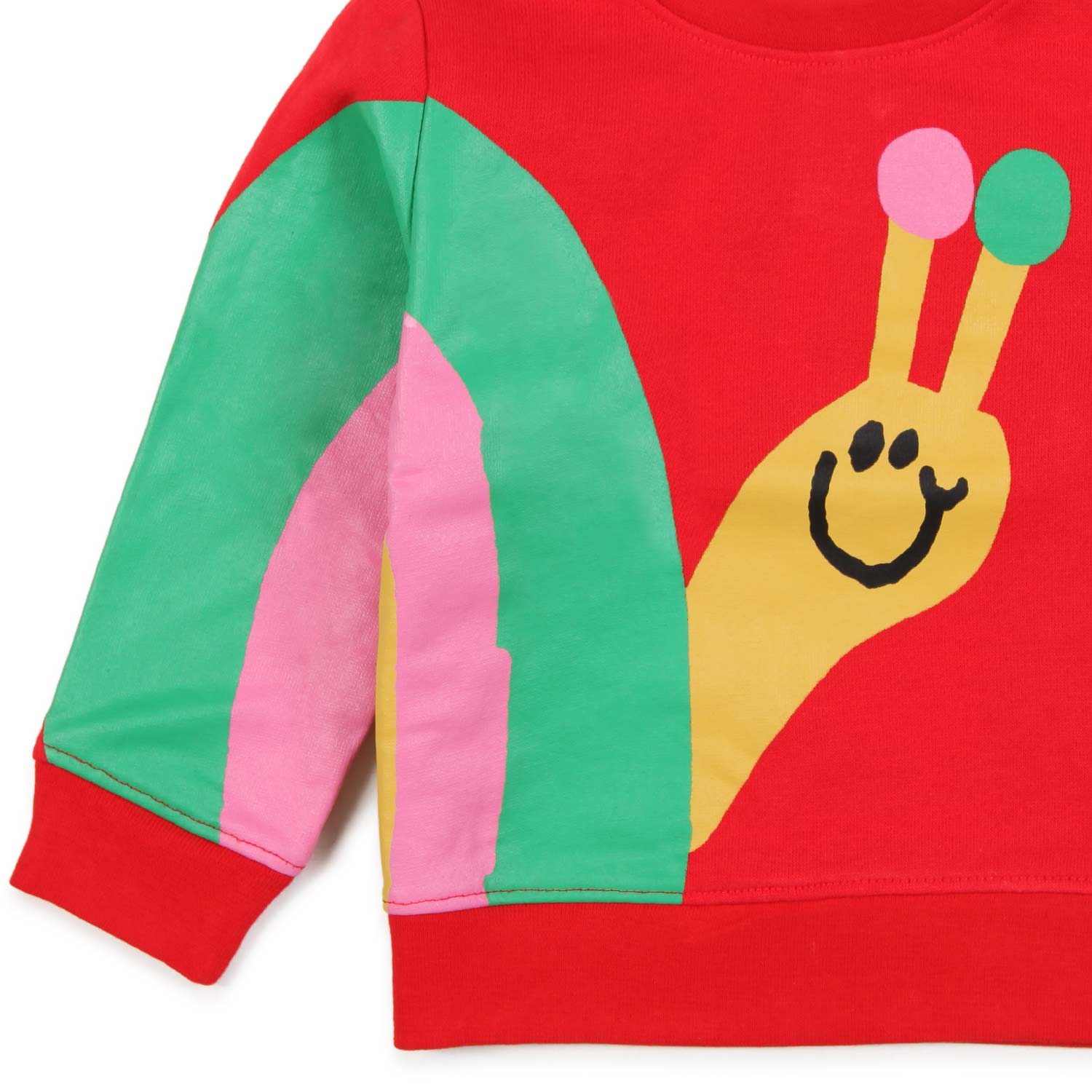 FELPA ROSSA CON STAMPA MULTICOLOR BIMBA E NEONATA - annameglio.com abbigliamento moda