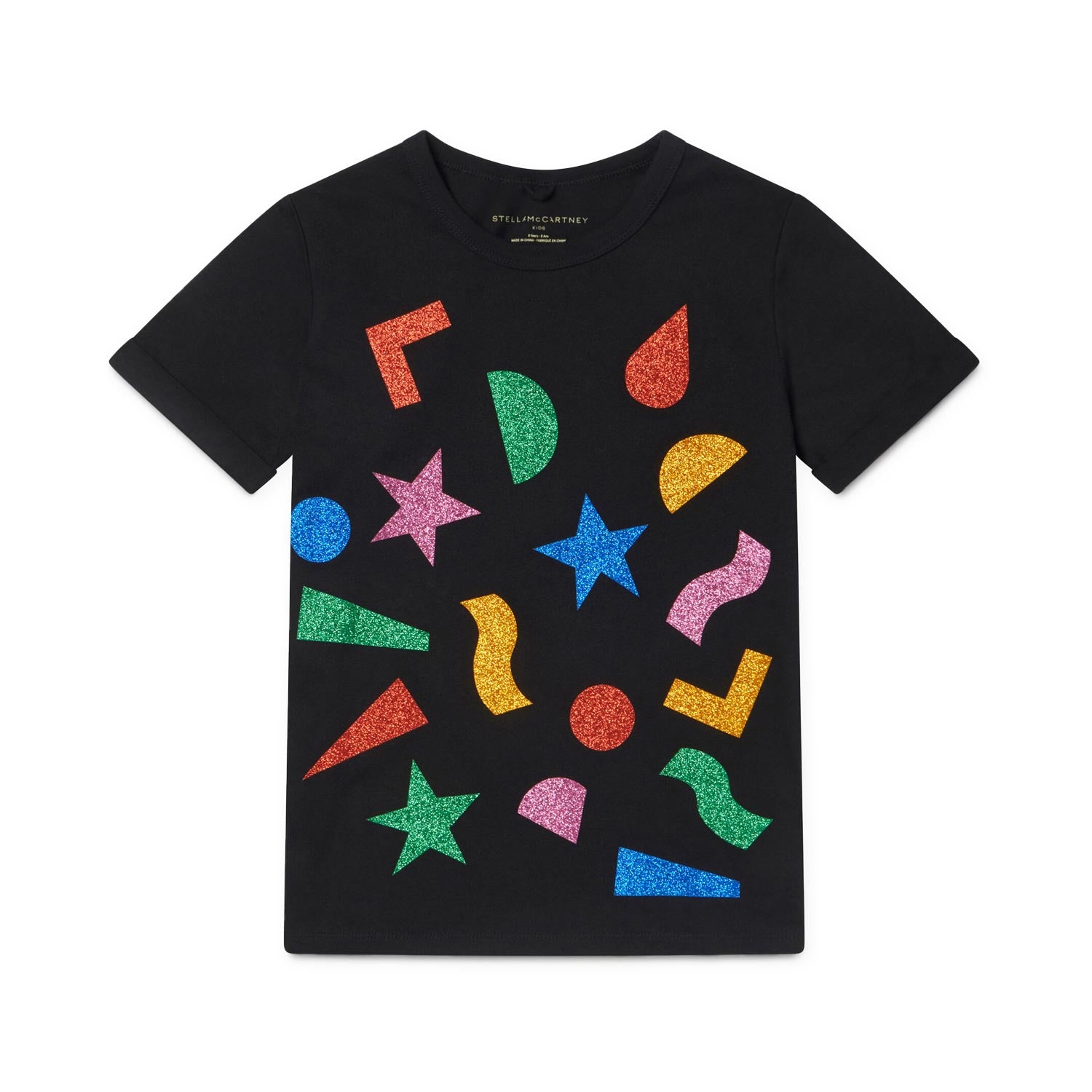 T-SHIRT NERA E GLITTER MULTICOLOR BAMBINA E TEEN - annameglio.com abbigliamento moda