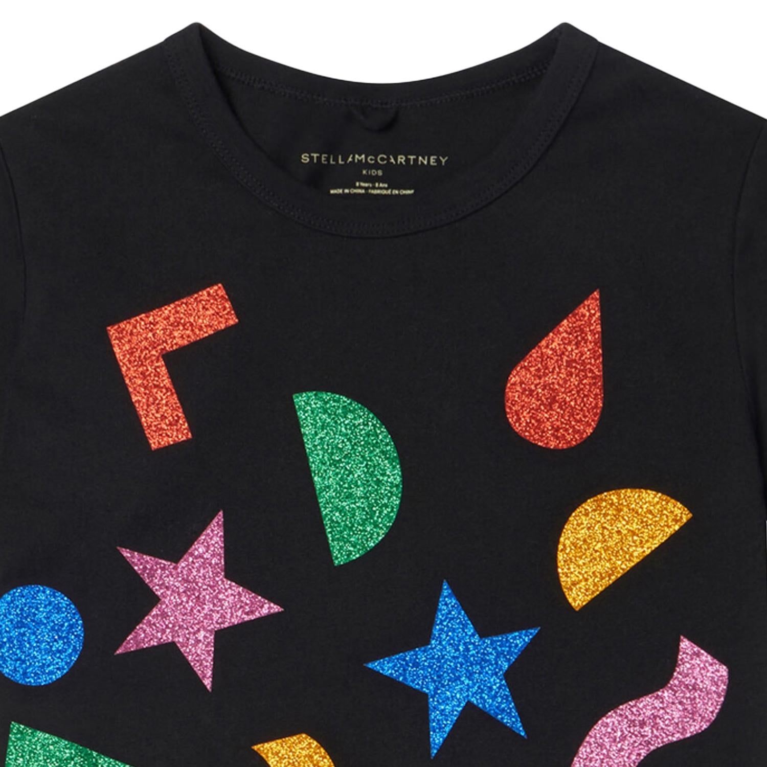 T-SHIRT NERA E GLITTER MULTICOLOR BAMBINA E TEEN - annameglio.com abbigliamento moda