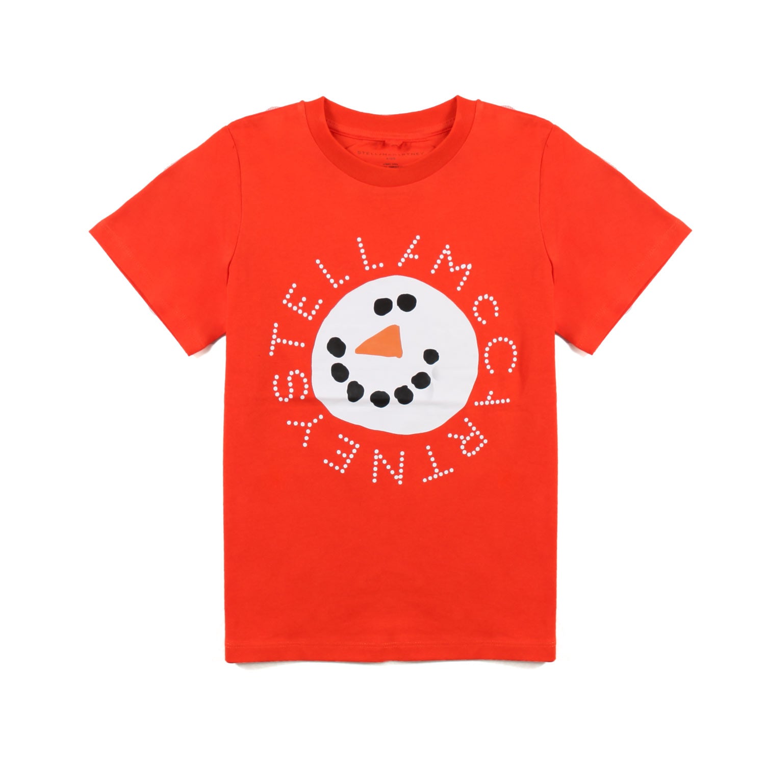 T-SHIRT UNISEX ARANCIONE CON PUPAZZO DI NEVE - annameglio.com abbigliamento moda