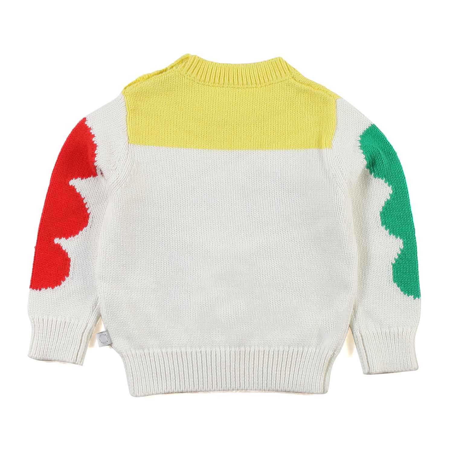 PULLOVER BIANCO E MULTICOLOR BIMBO E BIMBA - annameglio.com abbigliamento moda