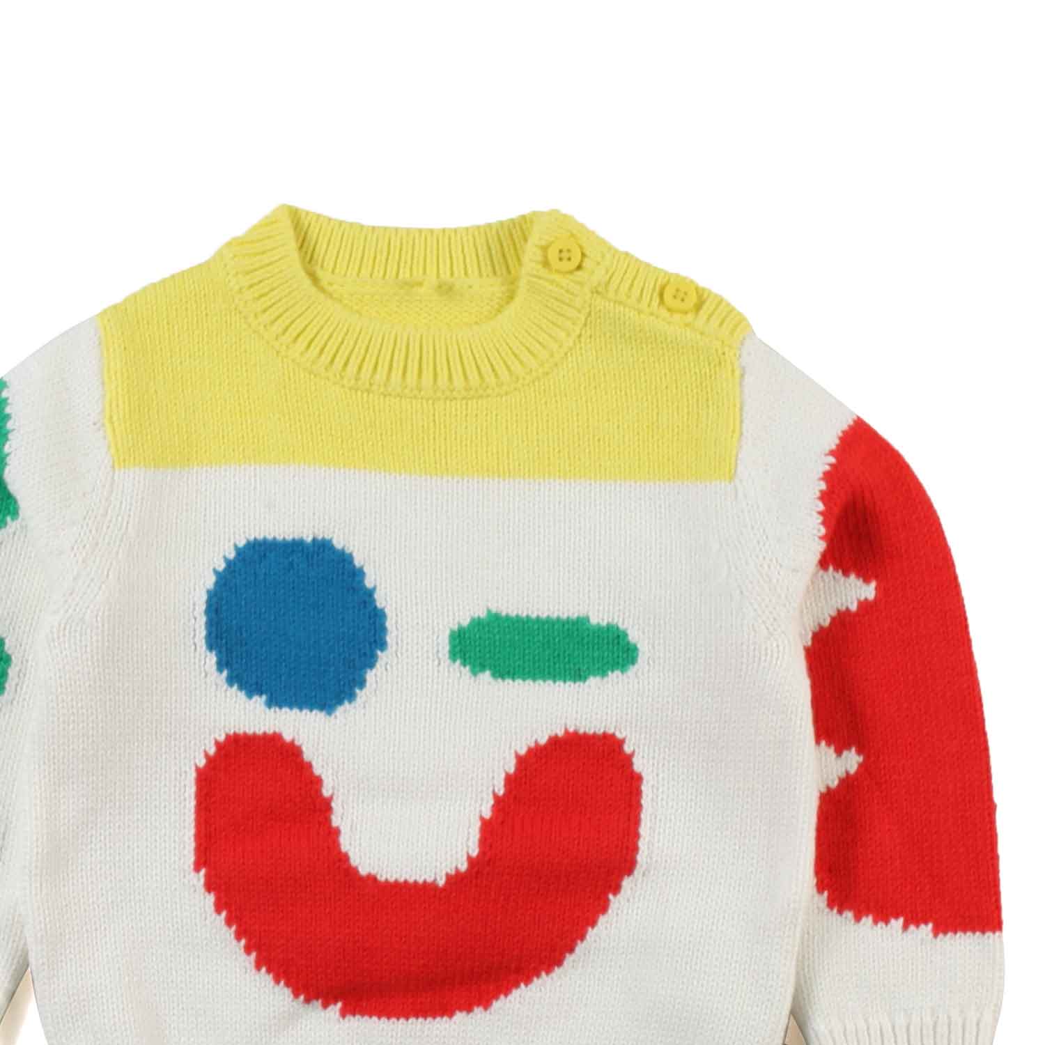 PULLOVER BIANCO E MULTICOLOR BIMBO E BIMBA - annameglio.com abbigliamento moda