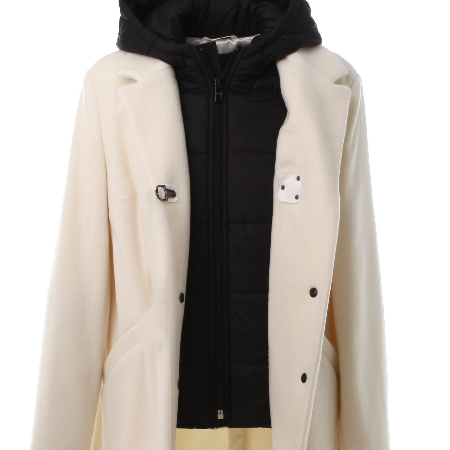 CAPPOTTO PANNA CON GILET NERO BAMBINA E TEENAGER - annameglio.com abbigliamento moda