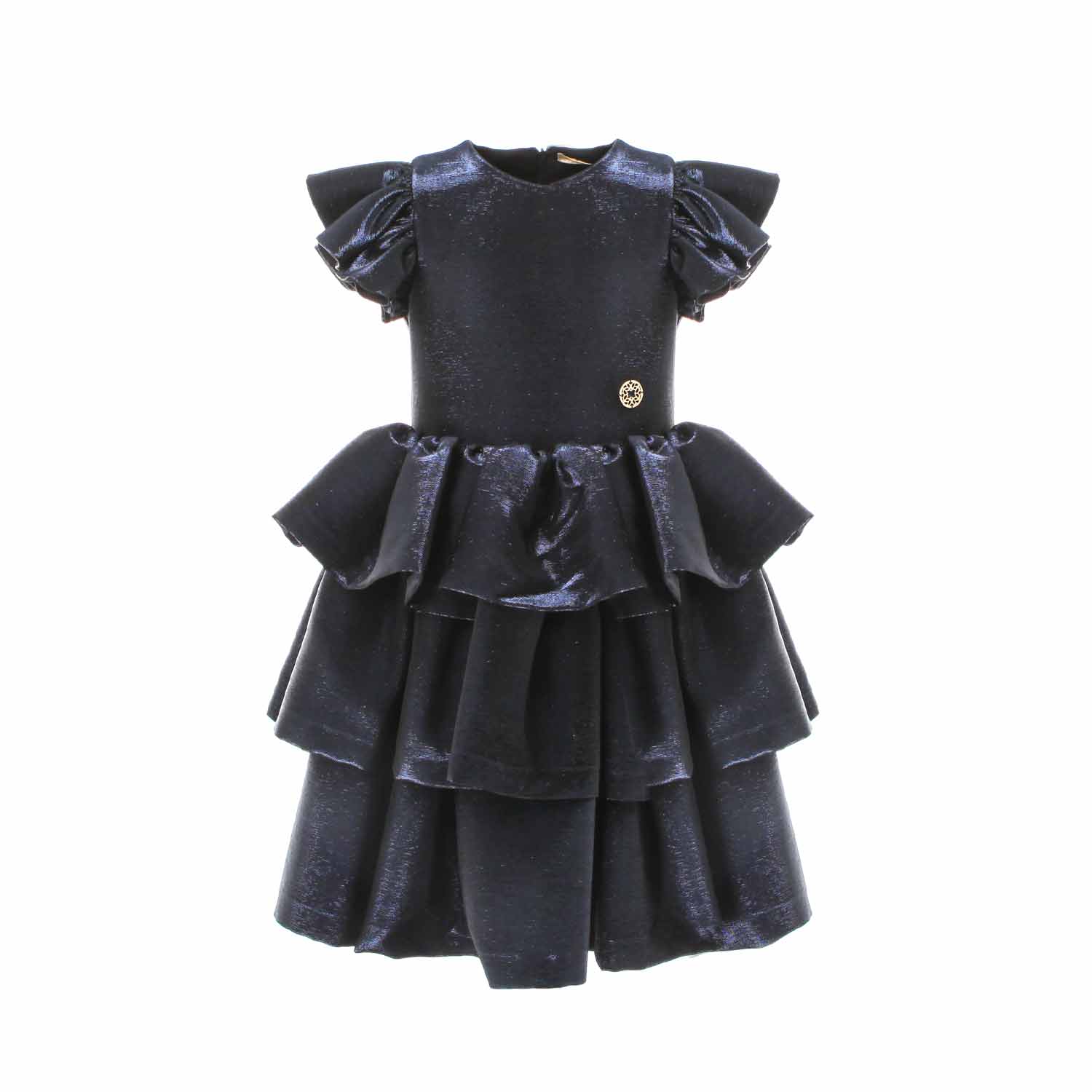 VESTITO BLU NOTTE CON BRILLANTINI BAMBINA - annameglio.com abbigliamento moda