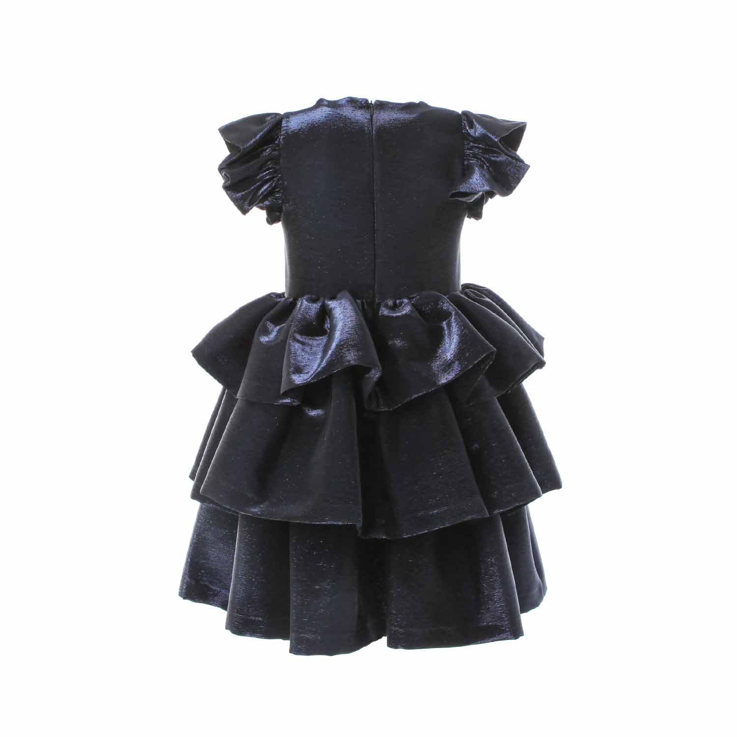 VESTITO BLU NOTTE CON BRILLANTINI BAMBINA - annameglio.com abbigliamento moda