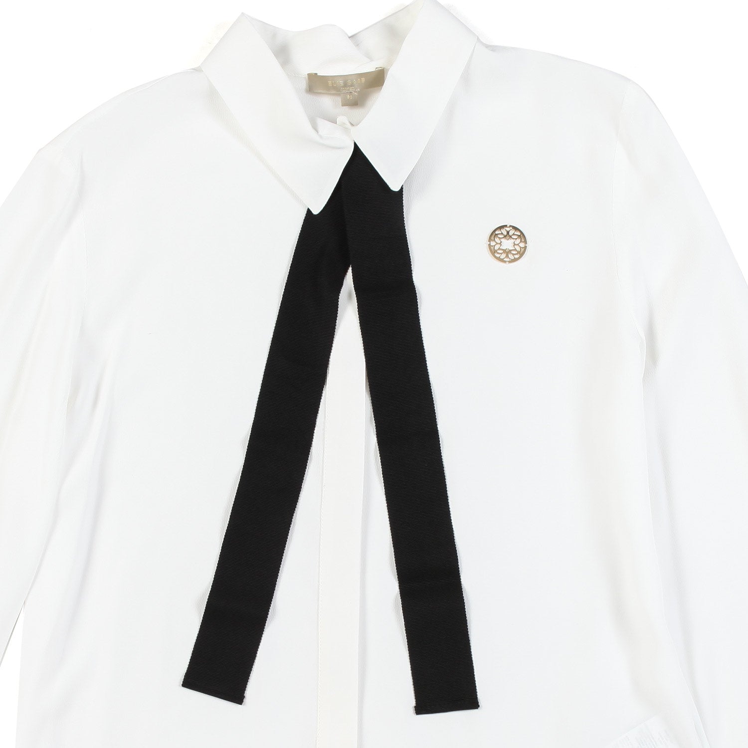 CAMICIA BIANCA CON FIOCCO BLU BAMBINA E TEENAGER - annameglio.com abbigliamento moda