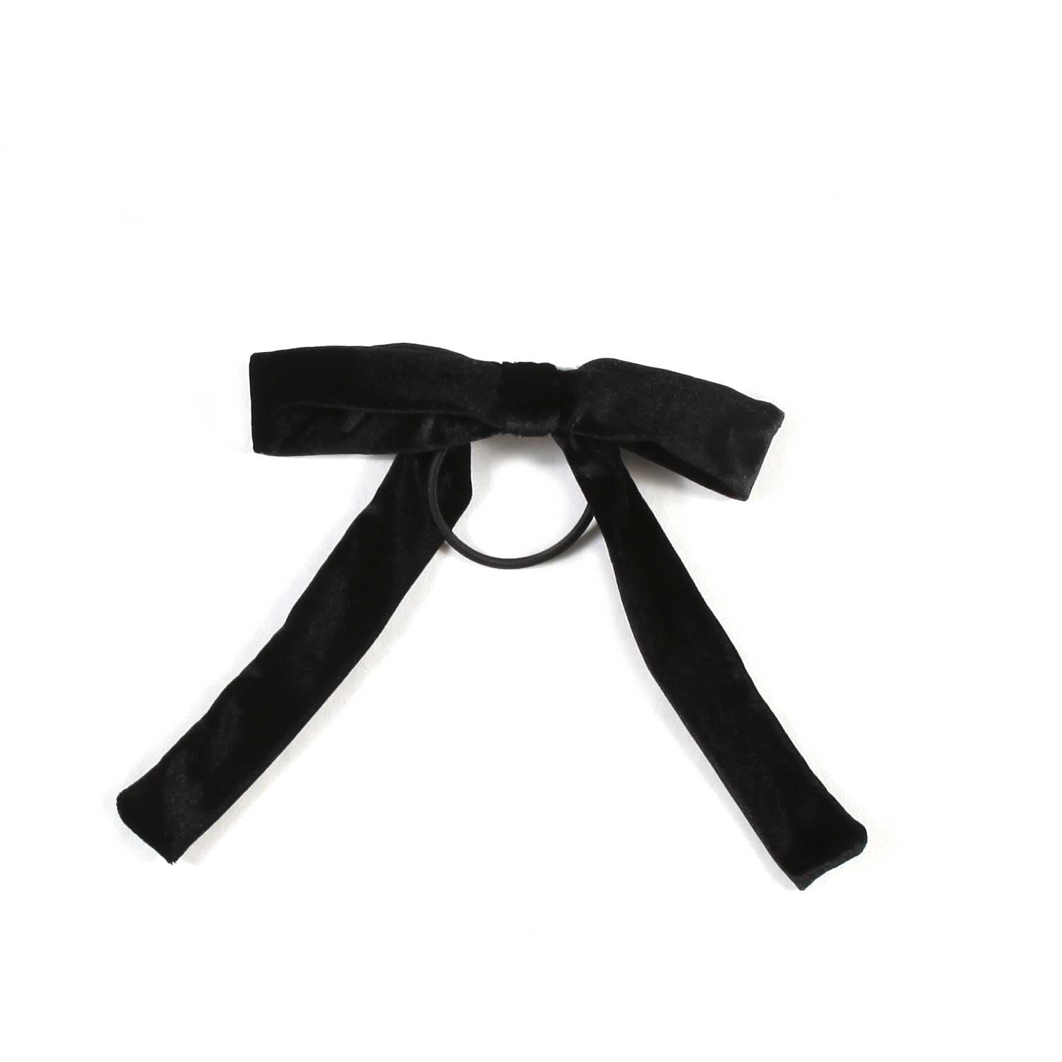 ELASTICO PER CAPELLI CON FIOCCO NERO DI VELLUTO - annameglio.com abbigliamento moda