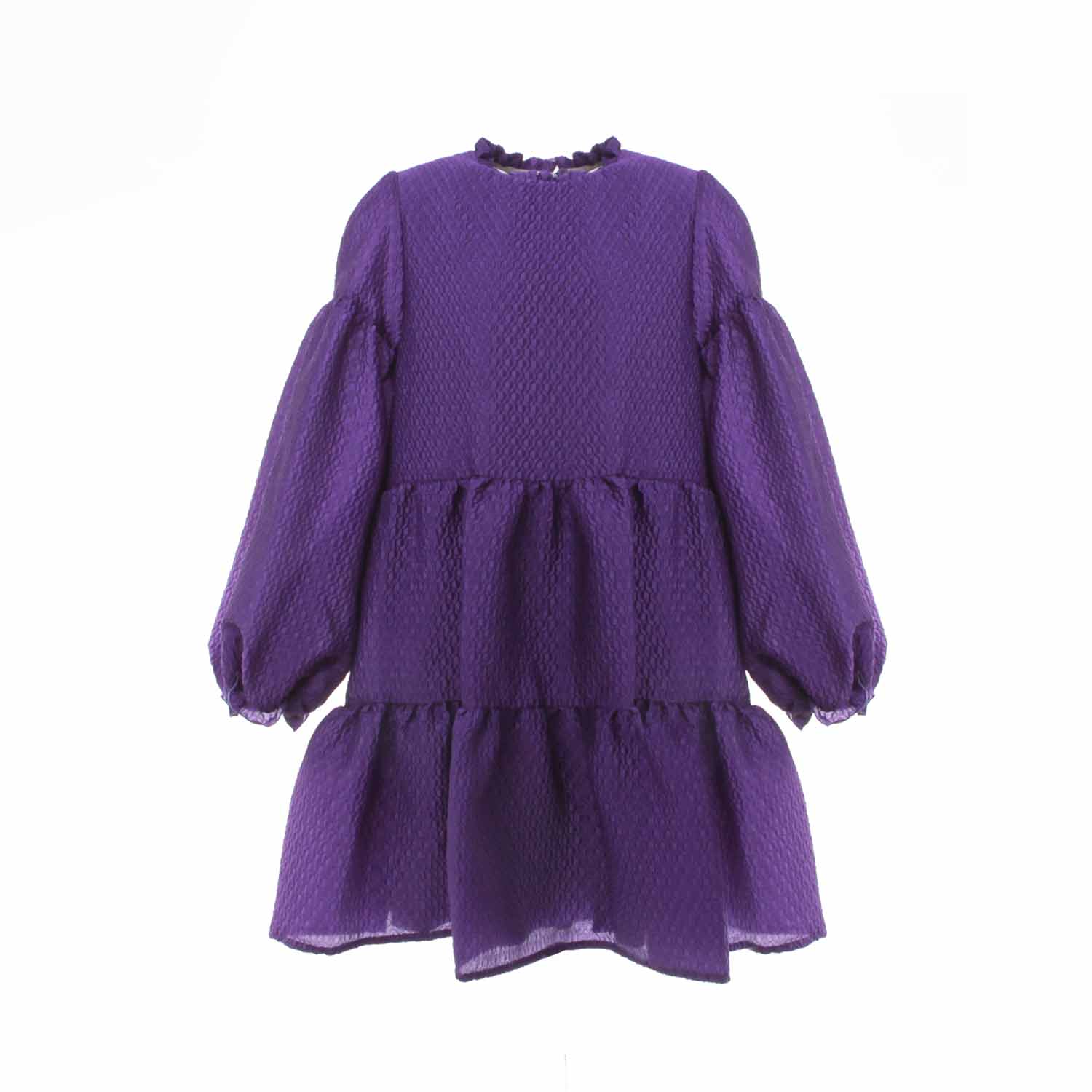 VESTITO DRAPPEGGIATO VIOLA BAMBINA E TEENAGER - annameglio.com abbigliamento moda