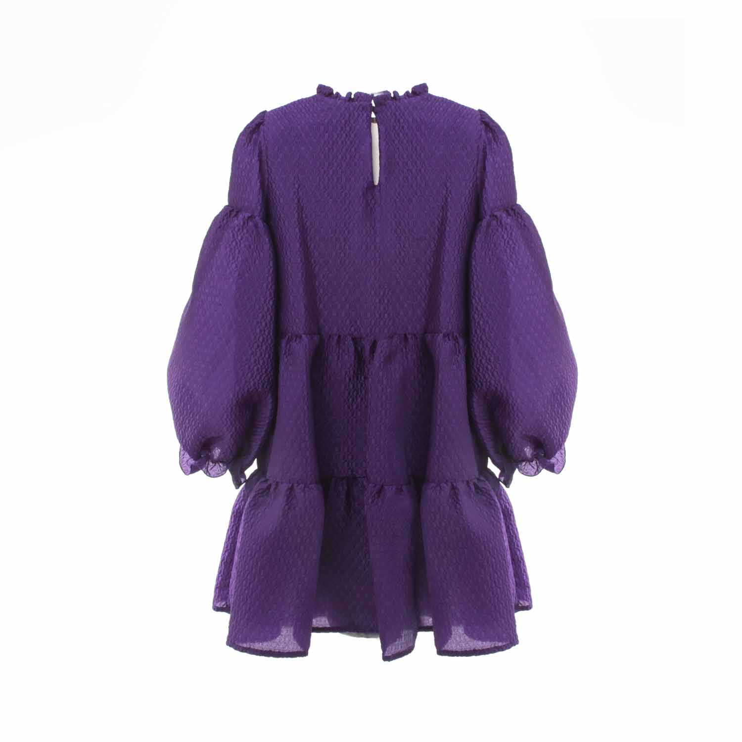 VESTITO DRAPPEGGIATO VIOLA BAMBINA E TEENAGER - annameglio.com abbigliamento moda