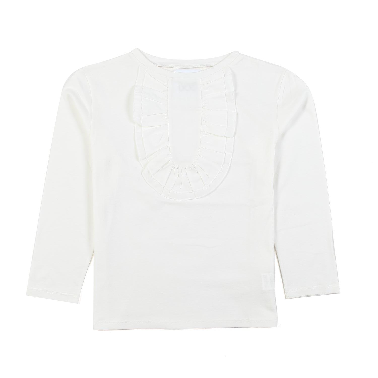 T-SHIRT MANICA LUNGA BIANCO CALDO CON PLASTRON - annameglio.com abbigliamento moda