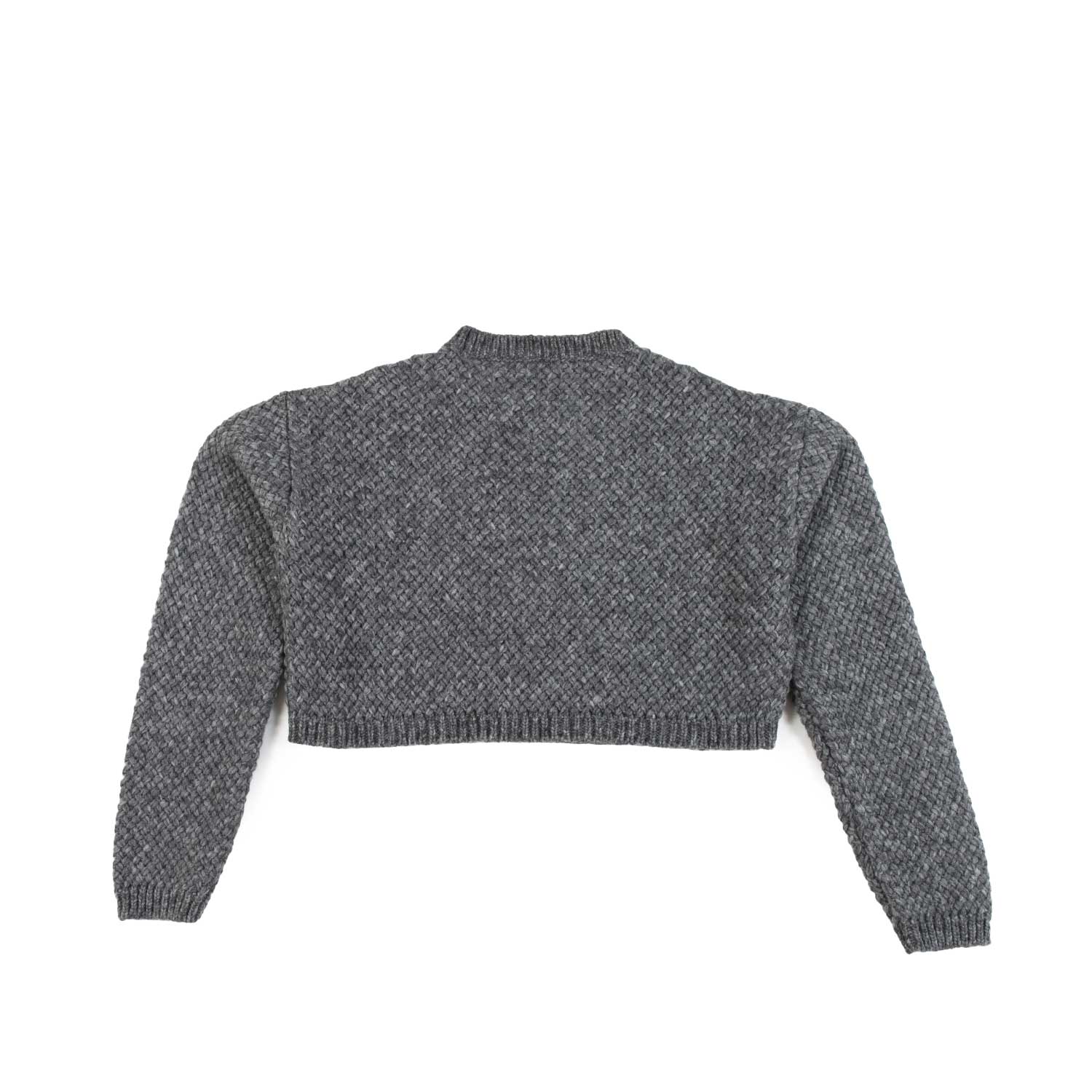 MAGLIONE CROPPED GRIGIO BAMBINA E TEENAGER - annameglio.com abbigliamento moda