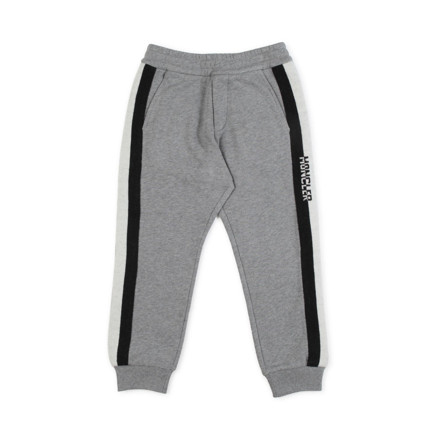 PANTALONE NO-GENDER IN FELPA GRIGIO CON STRISCE - annameglio.com abbigliamento moda