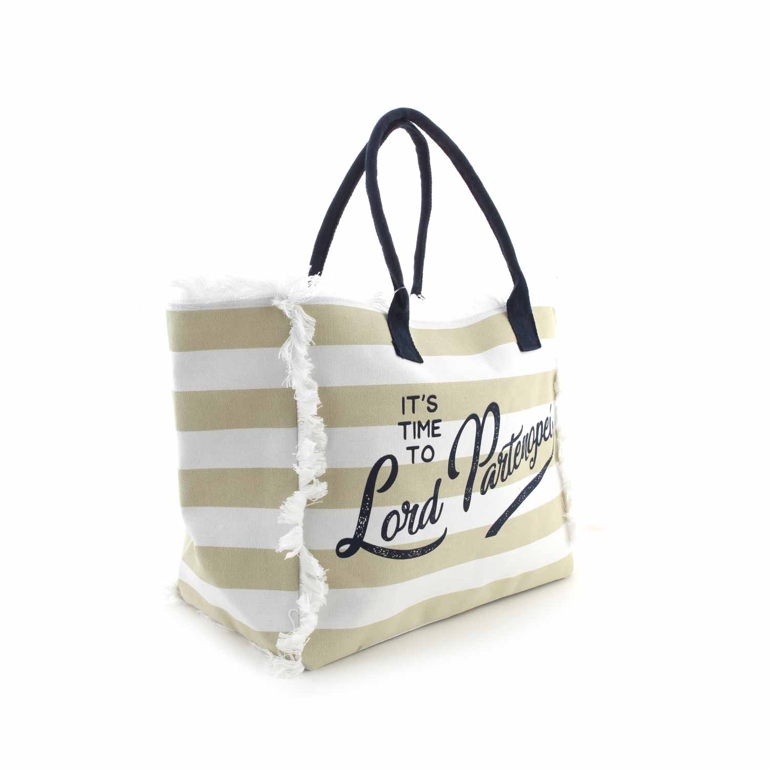 BORSA MARE UNISEX BIANCA E BEIGE A STRISCE - annameglio.com abbigliamento moda