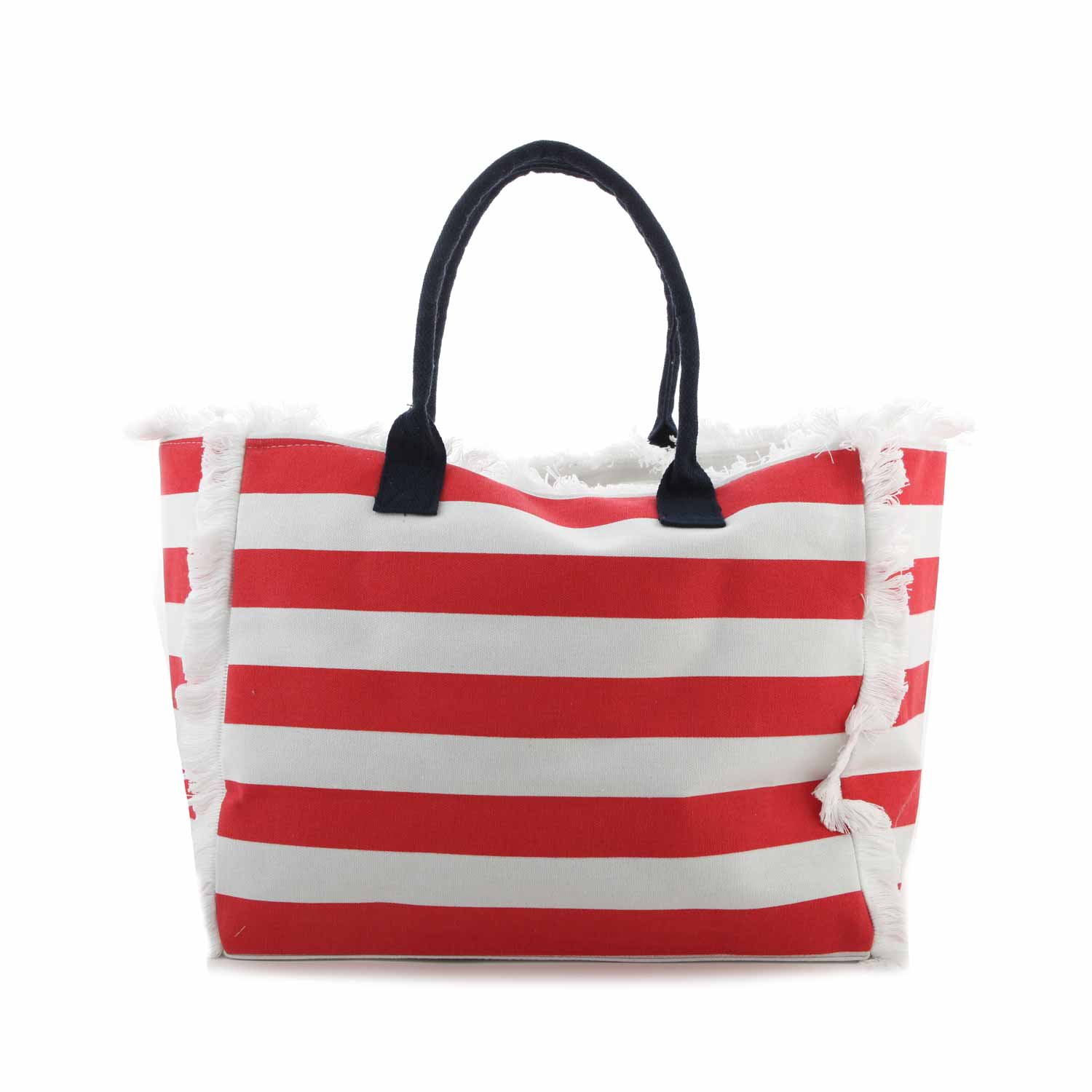 BORSA MARE UNISEX BIANCA E ROSSA A STRISCE - annameglio.com abbigliamento moda