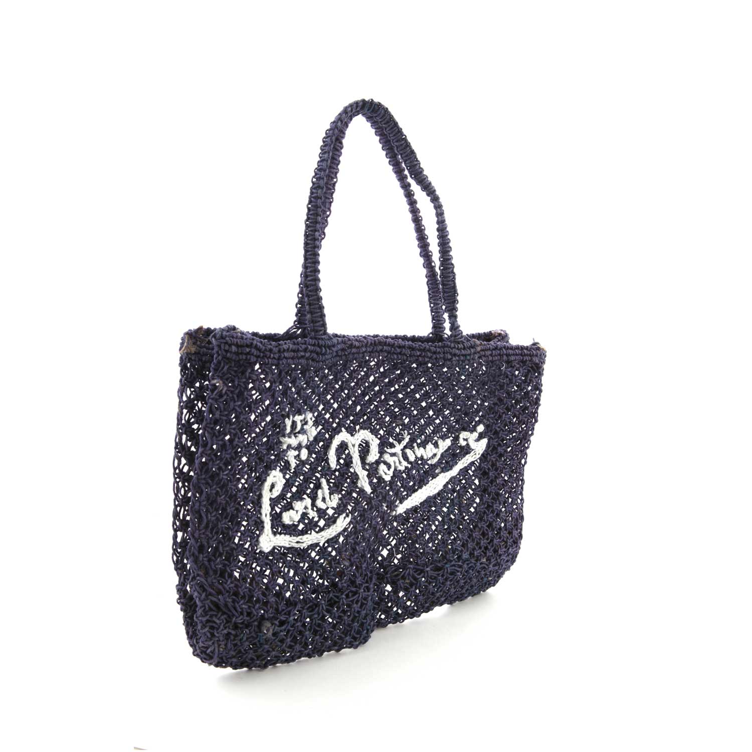 BORSA MARE BLU NAVY INTRECCIATA - annameglio.com abbigliamento moda