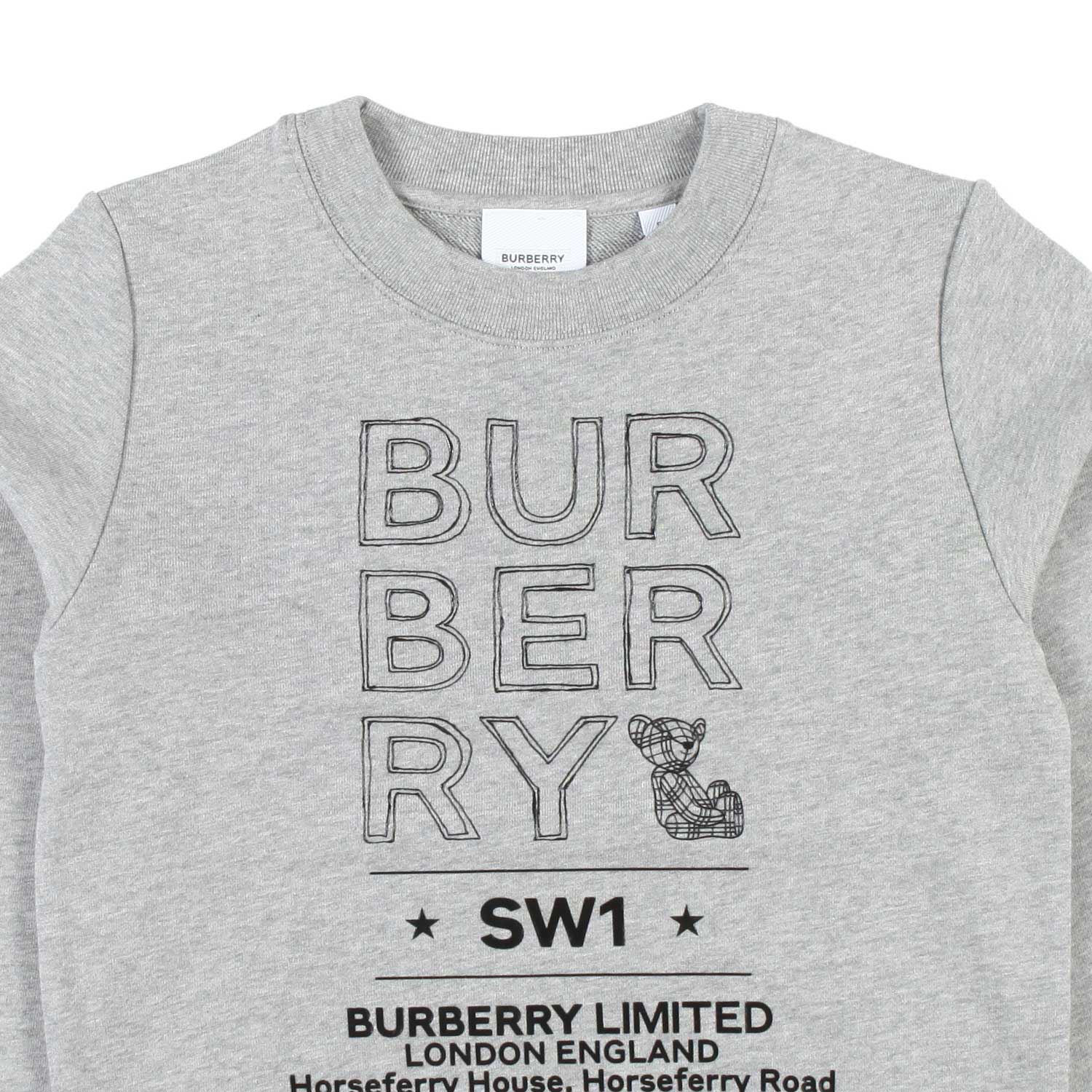 FELPA UNISEX GRIGIA CON STAMPE NERE JR E TEEN - annameglio.com abbigliamento moda